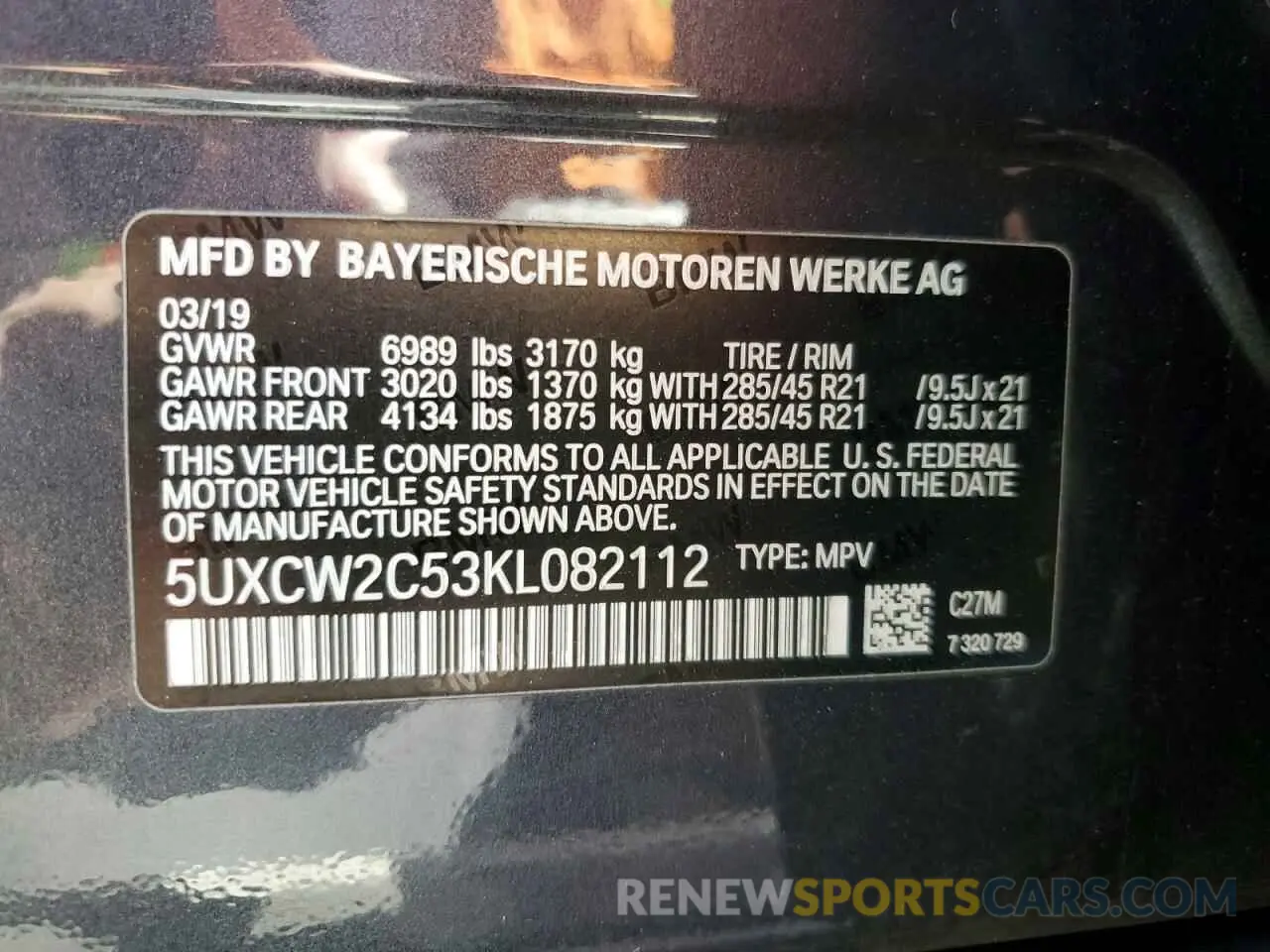 13 Photograph of a damaged car 5UXCW2C53KL082112 BMW X7 2019