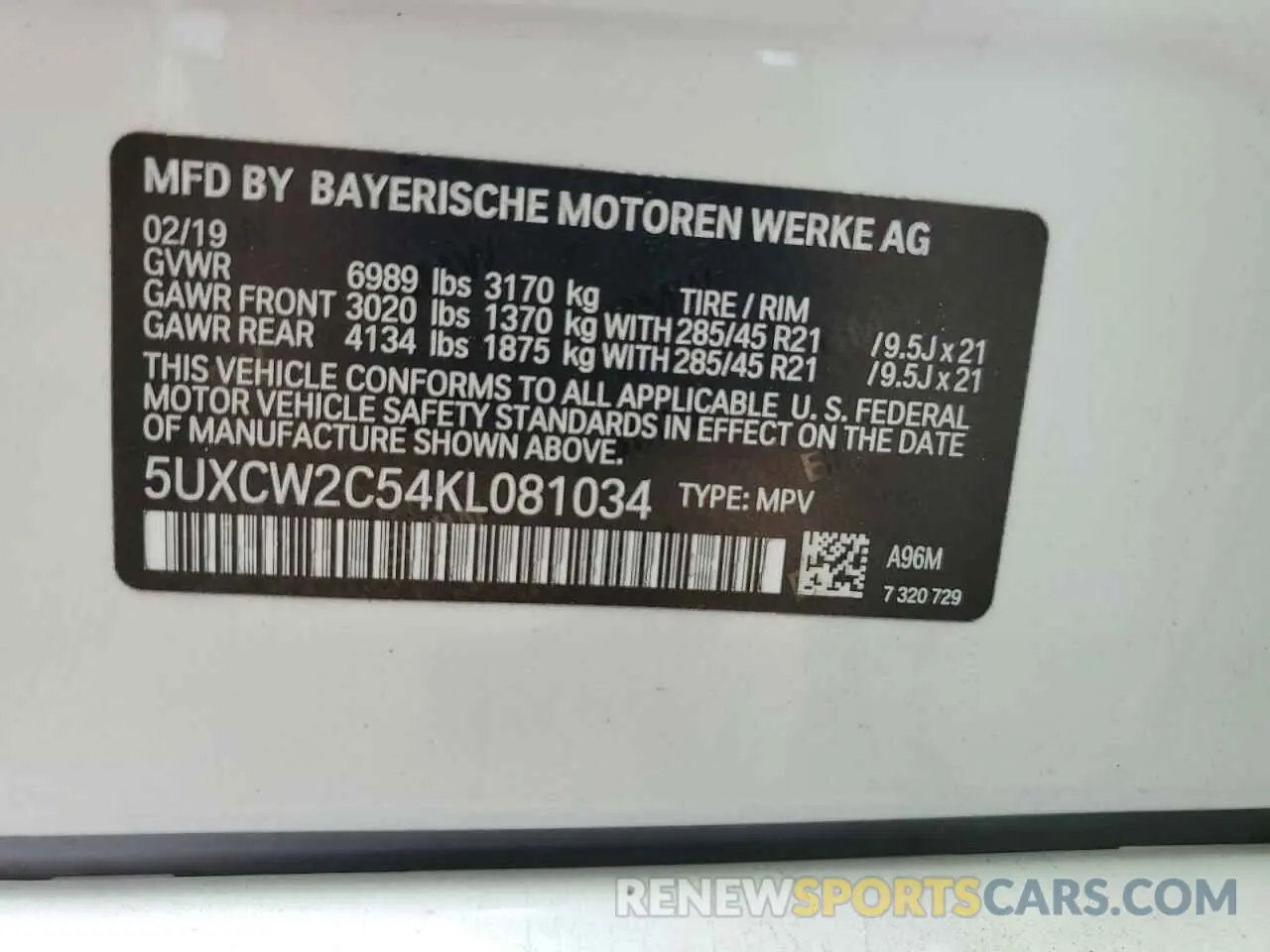 14 Photograph of a damaged car 5UXCW2C54KL081034 BMW X7 2019
