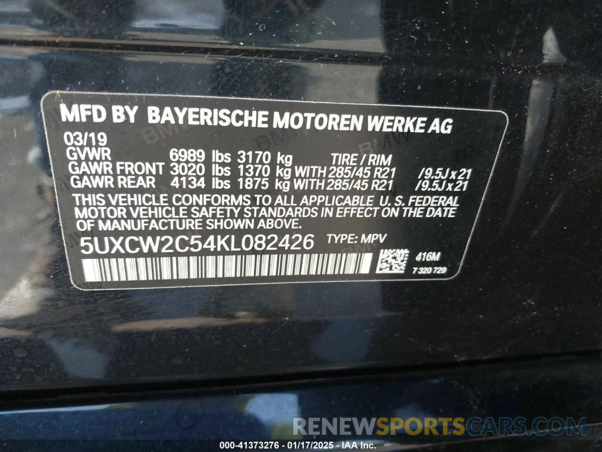 9 Photograph of a damaged car 5UXCW2C54KL082426 BMW X7 2019