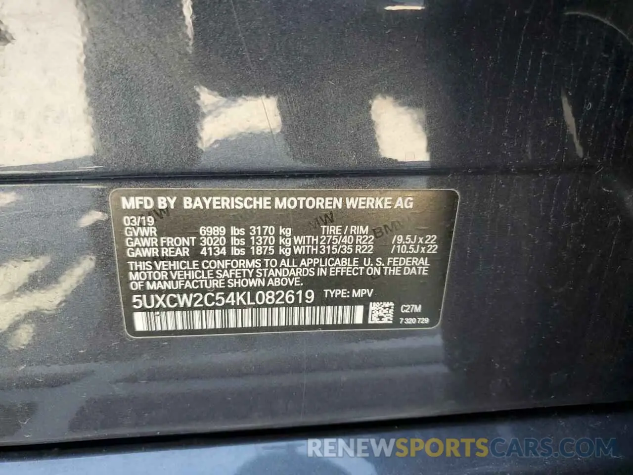 13 Photograph of a damaged car 5UXCW2C54KL082619 BMW X7 2019