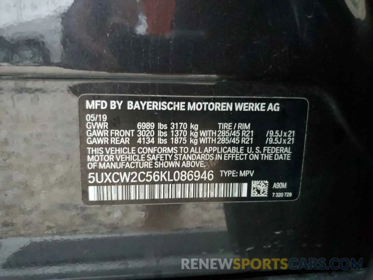 14 Photograph of a damaged car 5UXCW2C56KL086946 BMW X7 2019