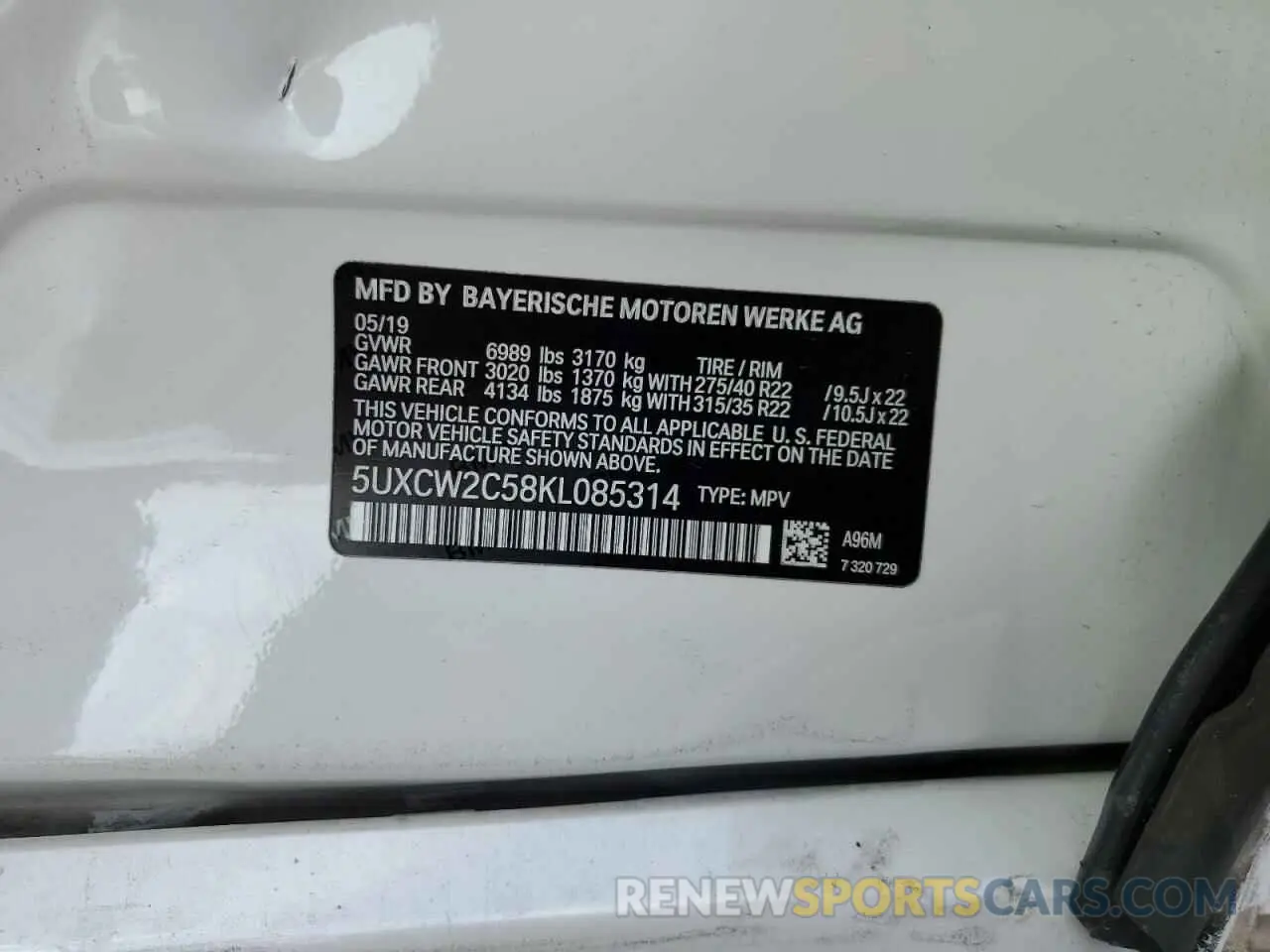 13 Photograph of a damaged car 5UXCW2C58KL085314 BMW X7 2019