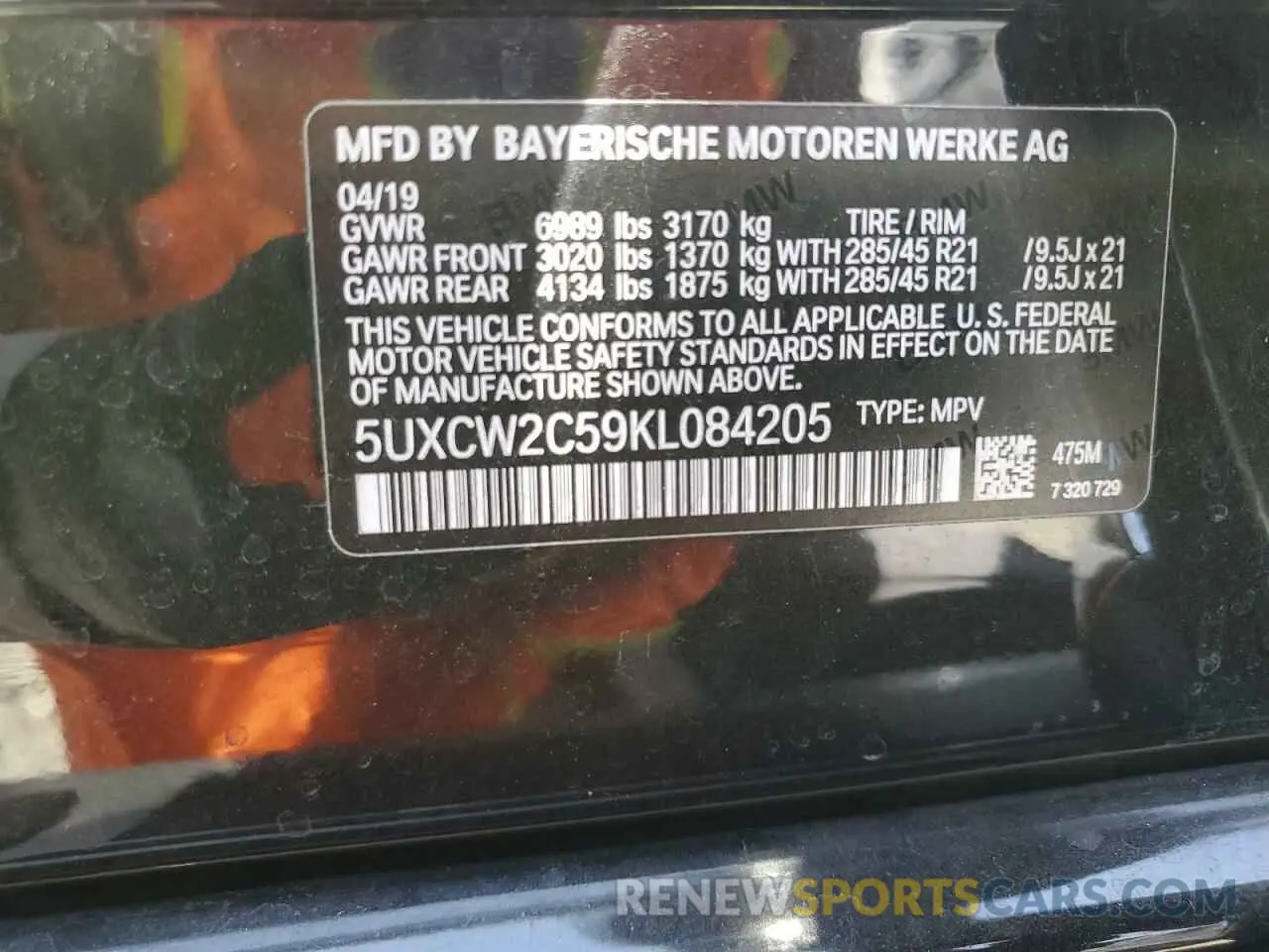 13 Photograph of a damaged car 5UXCW2C59KL084205 BMW X7 2019