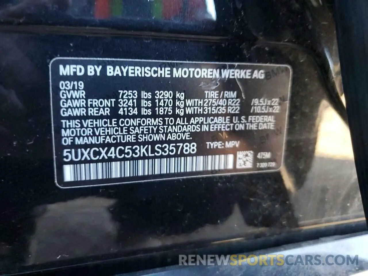 13 Photograph of a damaged car 5UXCX4C53KLS35788 BMW X7 2019