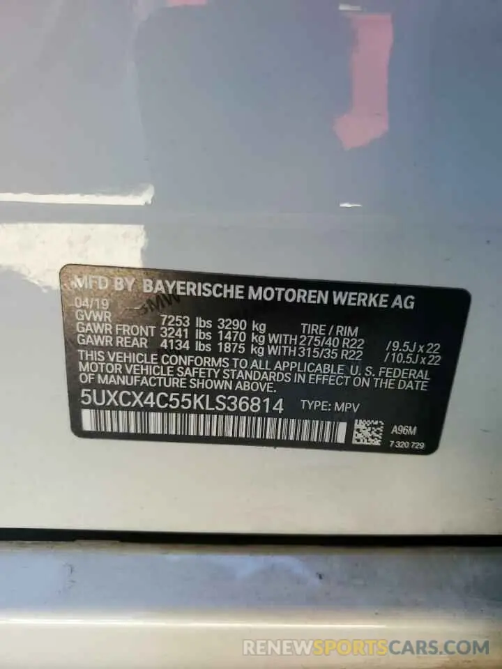14 Photograph of a damaged car 5UXCX4C55KLS36814 BMW X7 2019