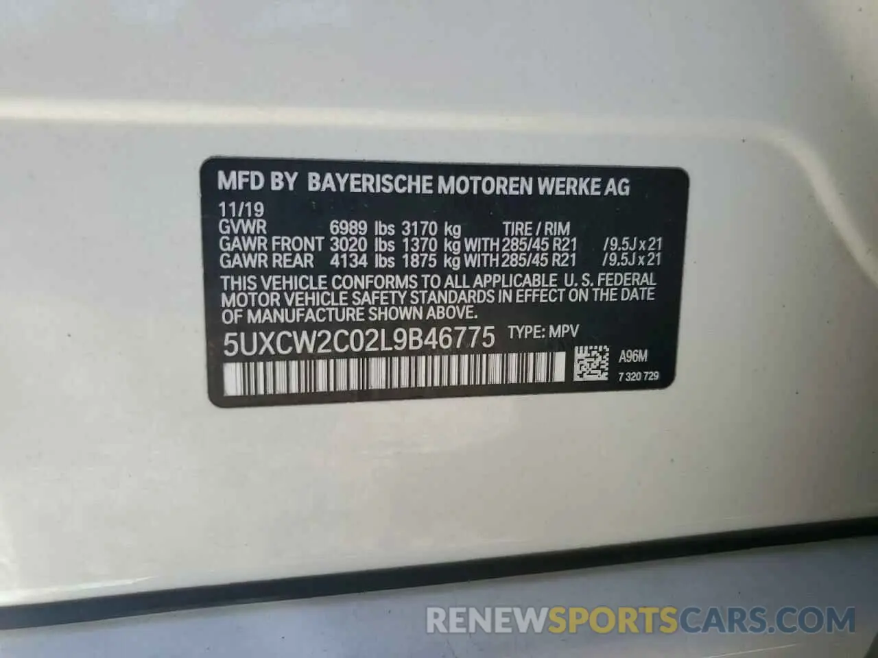 13 Photograph of a damaged car 5UXCW2C02L9B46775 BMW X7 2020