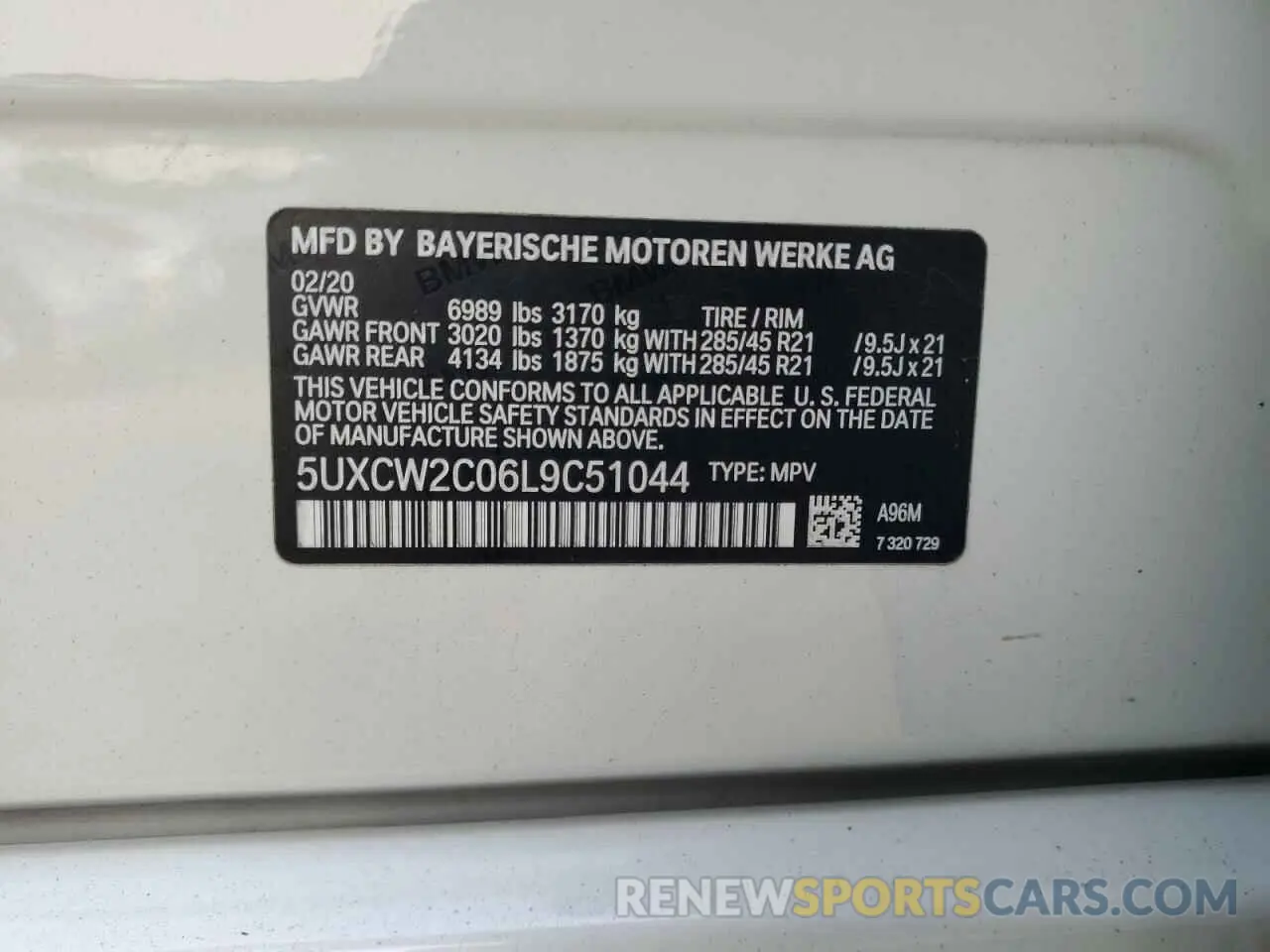 14 Photograph of a damaged car 5UXCW2C06L9C51044 BMW X7 2020