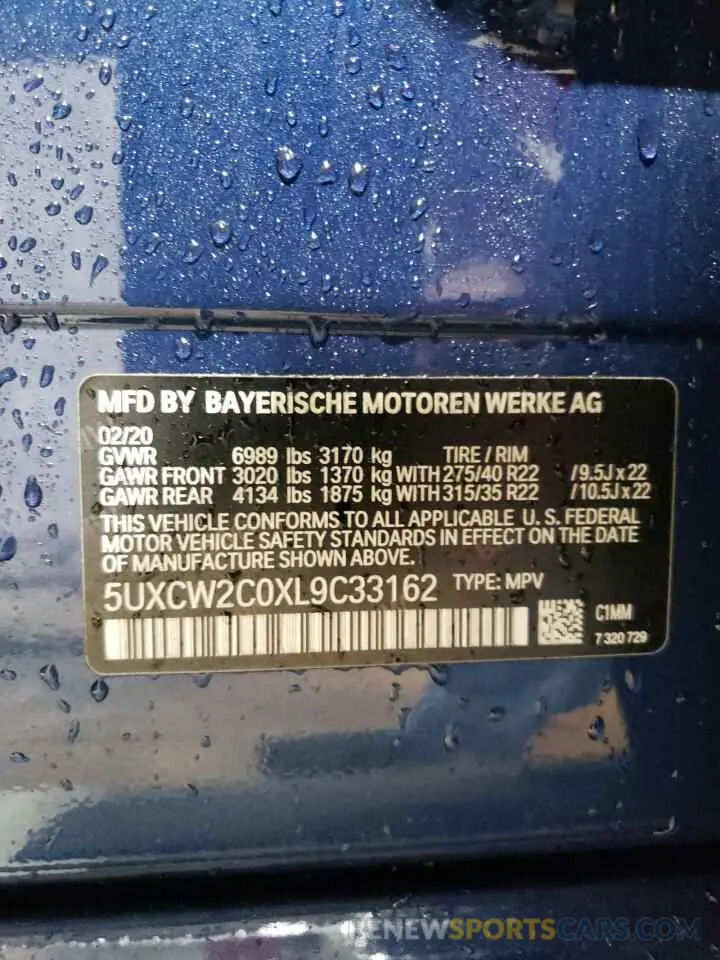 13 Photograph of a damaged car 5UXCW2C0XL9C33162 BMW X7 2020