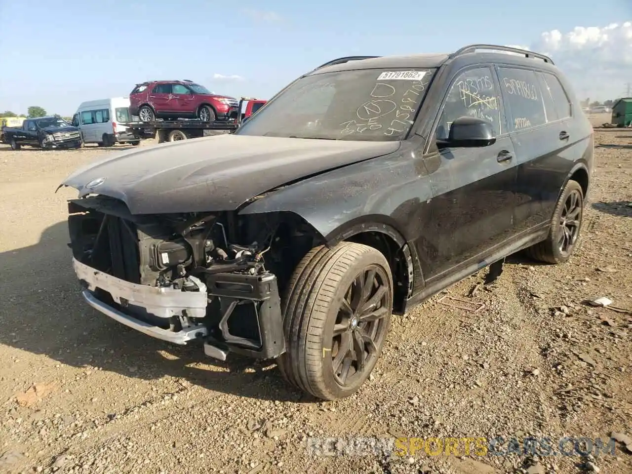 2 Photograph of a damaged car 5UXCX6C03LLE35333 BMW X7 2020