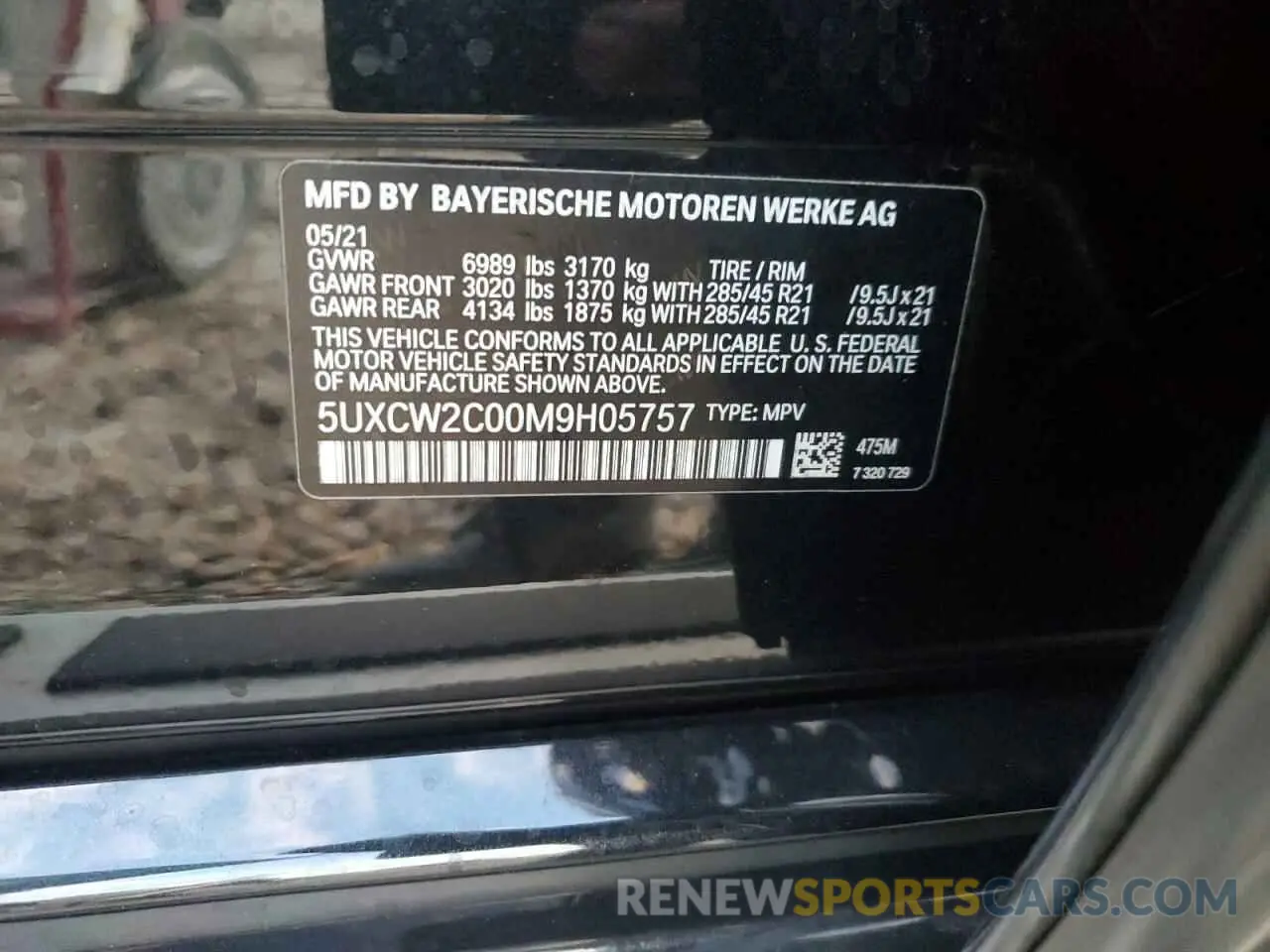 12 Photograph of a damaged car 5UXCW2C00M9H05757 BMW X7 2021