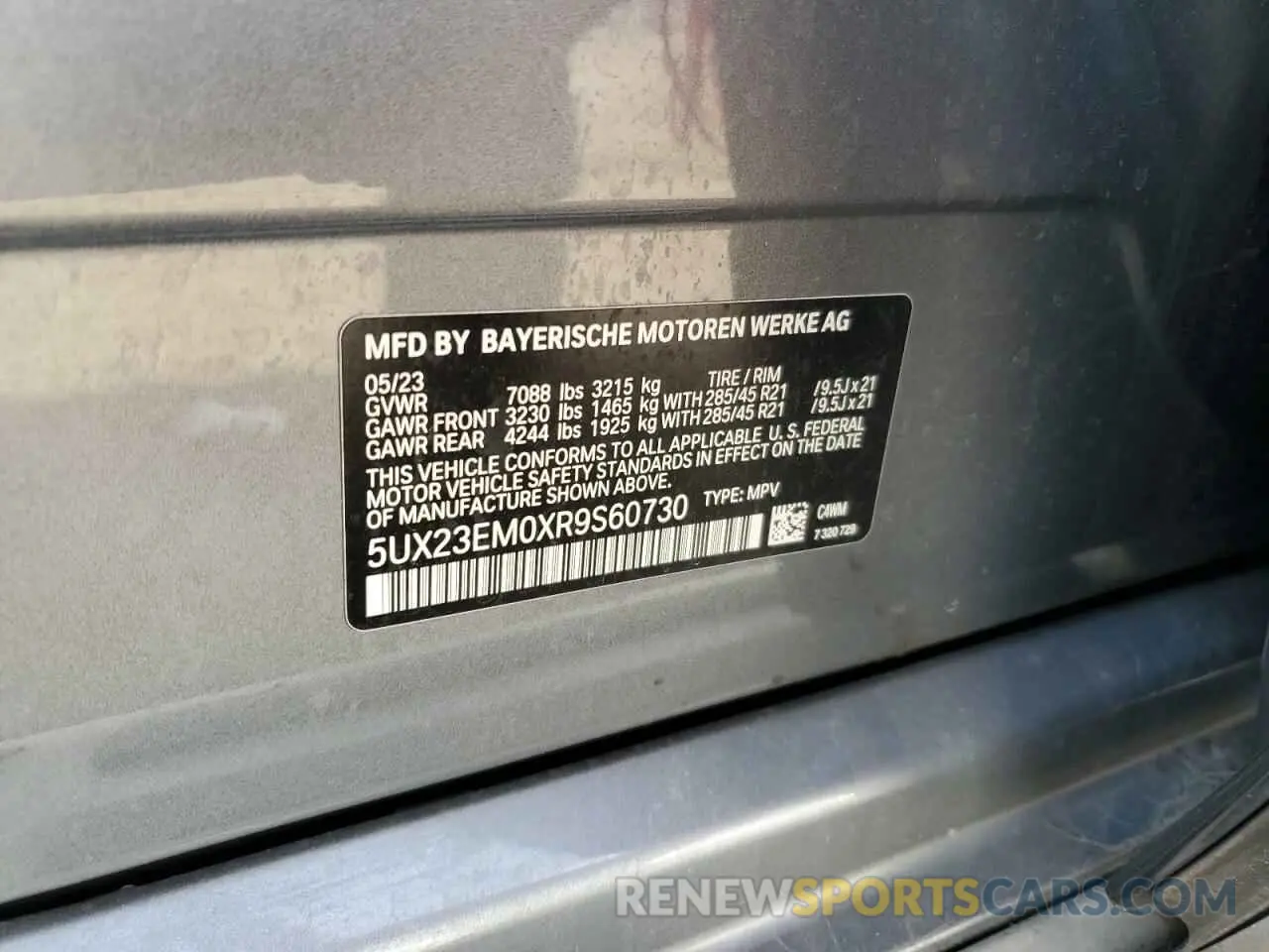 15 Photograph of a damaged car 5UX23EM0XR9S60730 BMW X7 2024