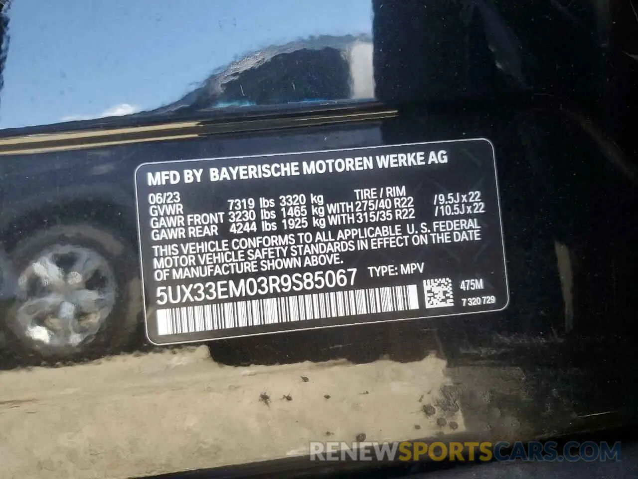 13 Photograph of a damaged car 5UX33EM03R9S85067 BMW X7 M60I 2024