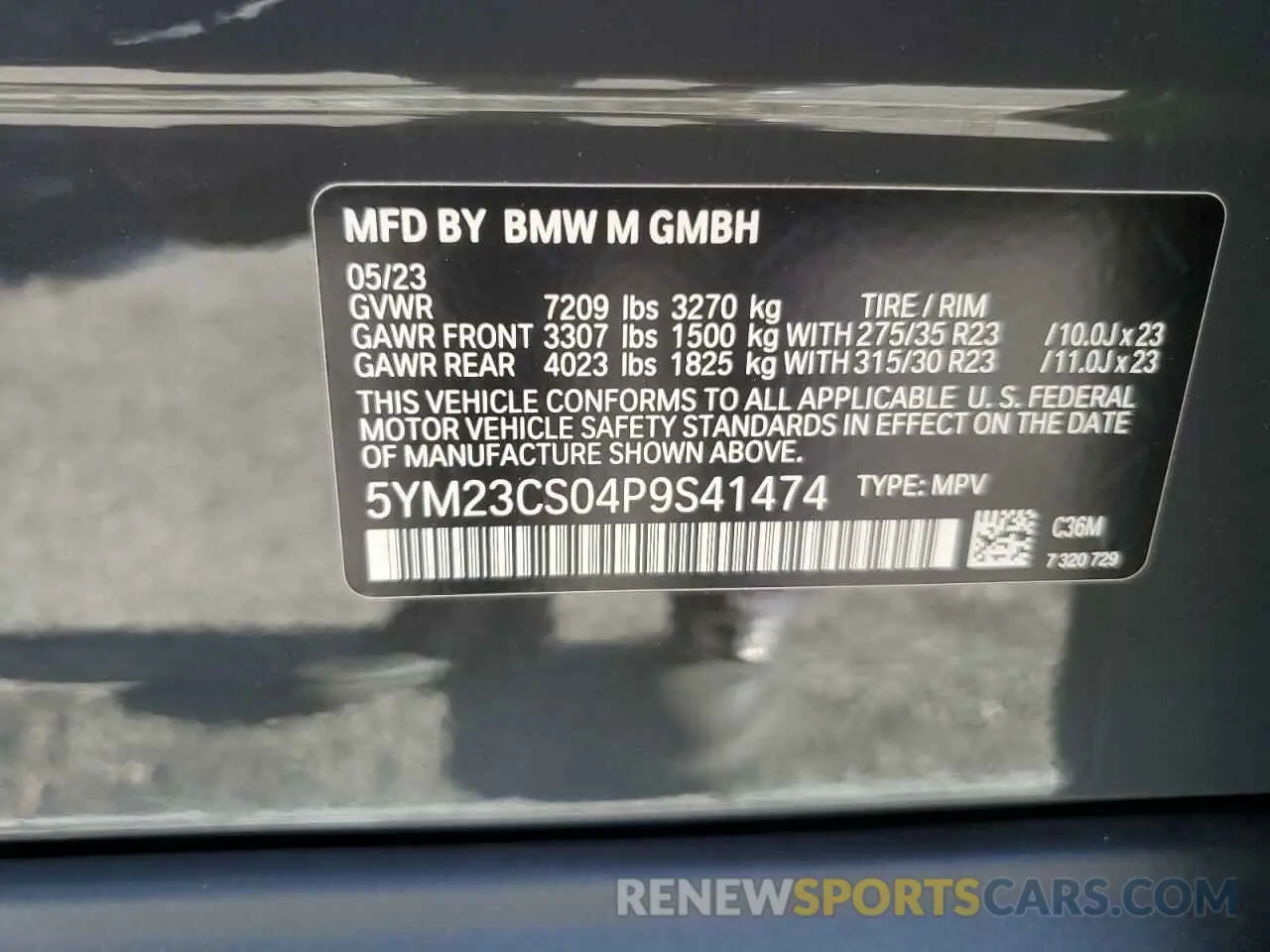 13 Photograph of a damaged car 5YM23CS04P9S41474 BMW XM 2023