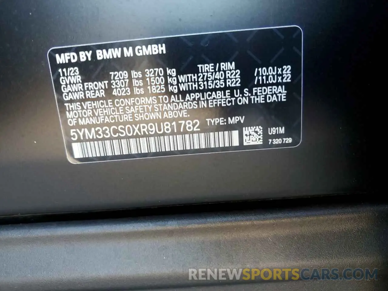 13 Photograph of a damaged car 5YM33CS0XR9U81782 BMW XM LABEL 2024