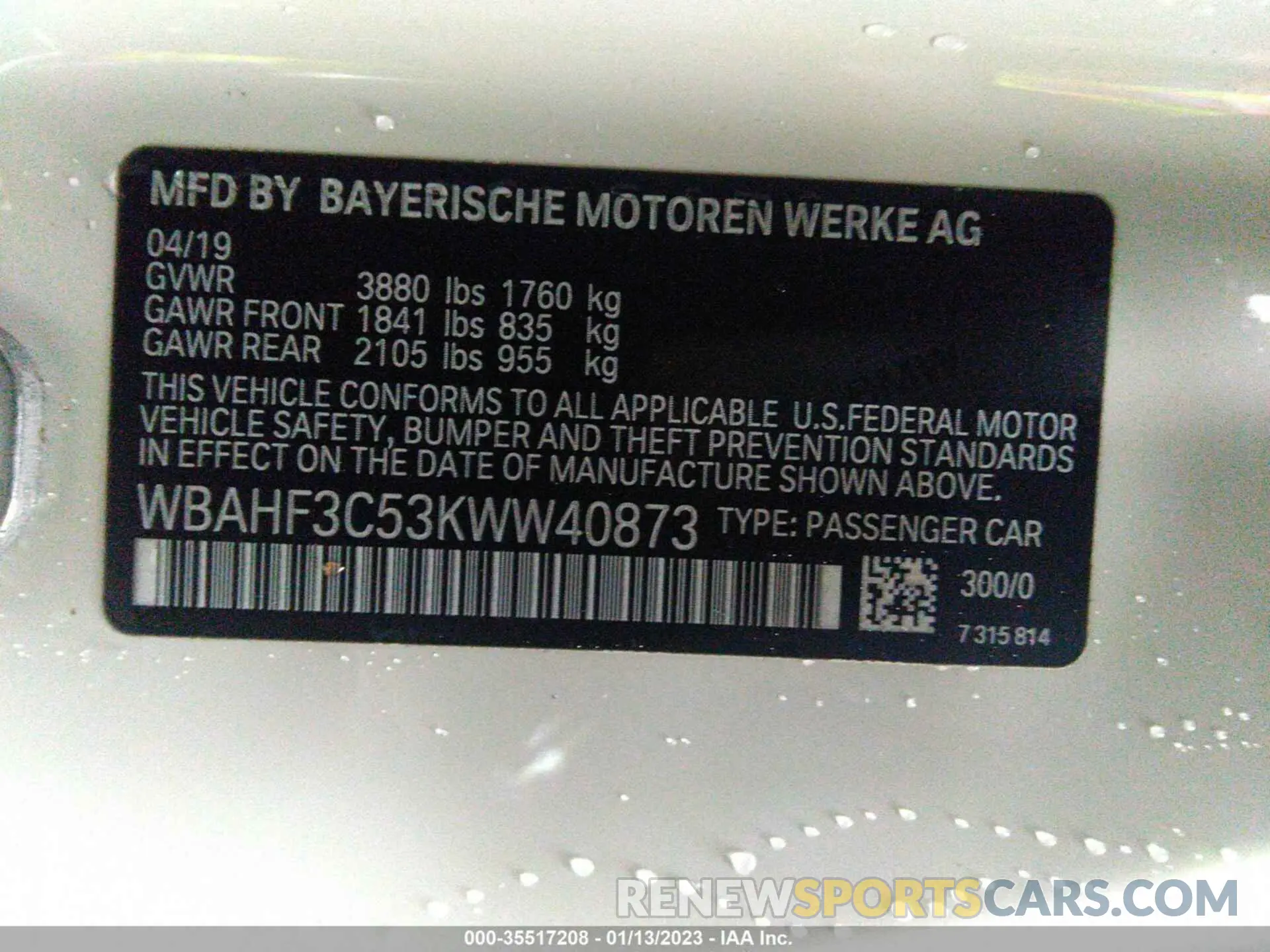 9 Photograph of a damaged car WBAHF3C53KWW40873 BMW Z4 2019