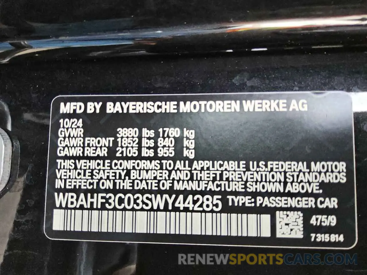 12 Photograph of a damaged car WBAHF3C03SWY44285 BMW Z4 2025
