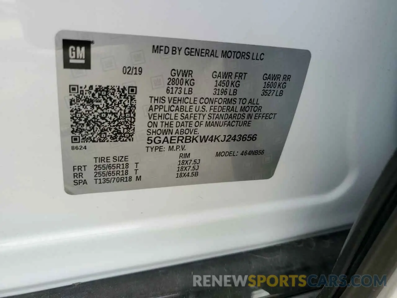 14 Photograph of a damaged car 5GAERBKW4KJ243656 BUICK ENCLAVE 2019