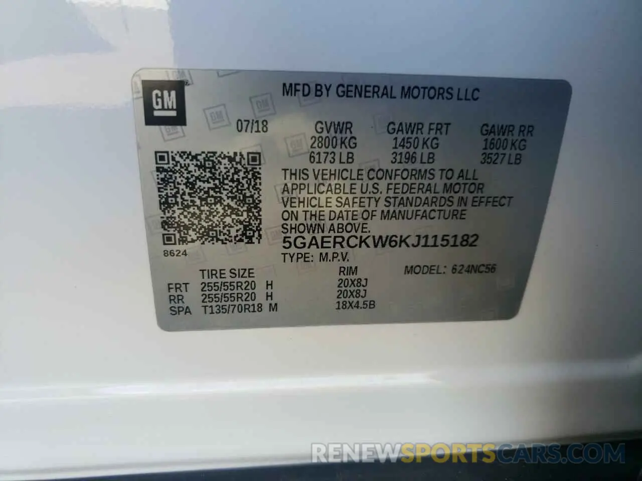 13 Photograph of a damaged car 5GAERCKW6KJ115182 BUICK ENCLAVE 2019