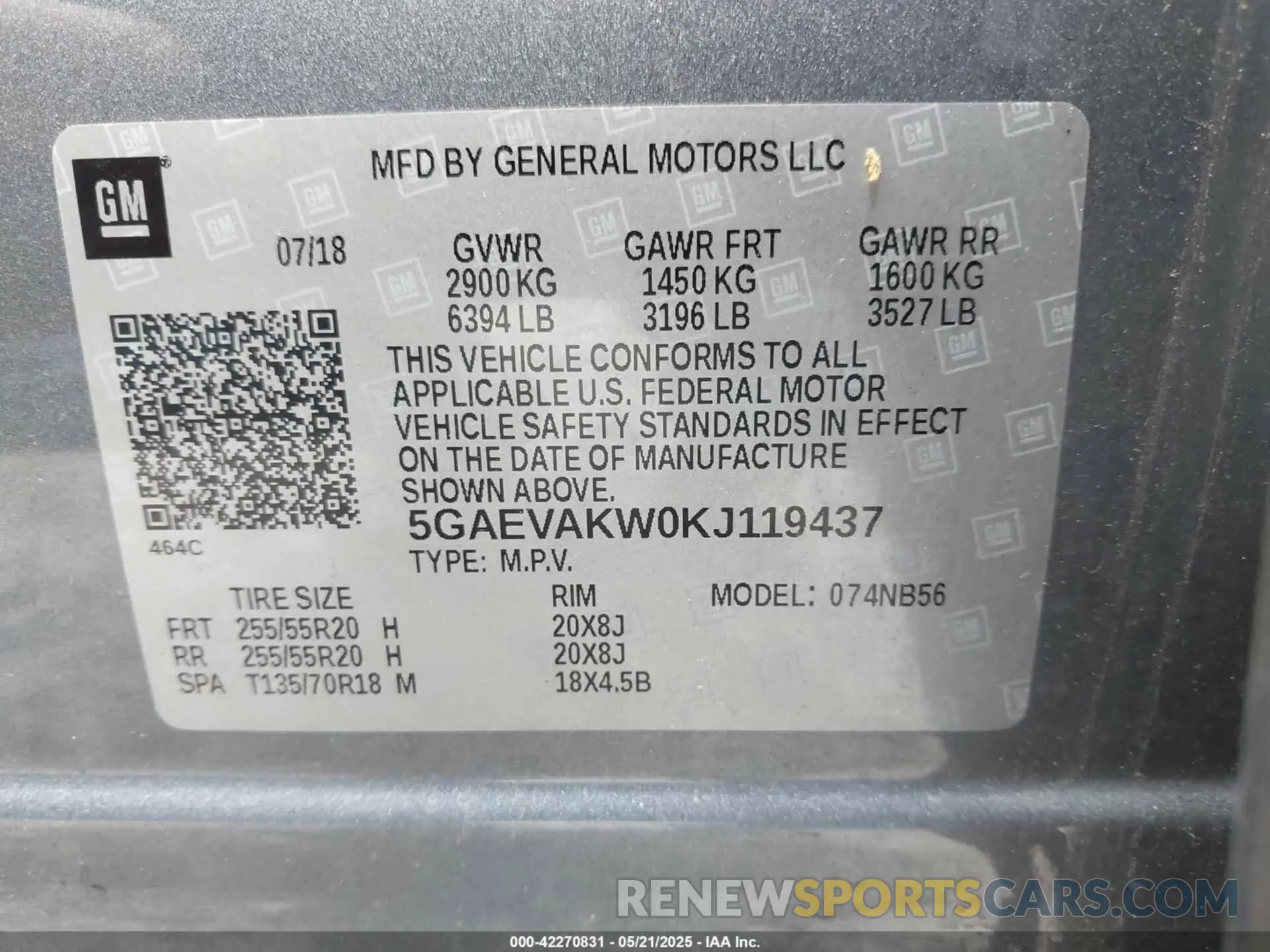 9 Photograph of a damaged car 5GAEVAKW0KJ119437 BUICK ENCLAVE 2019