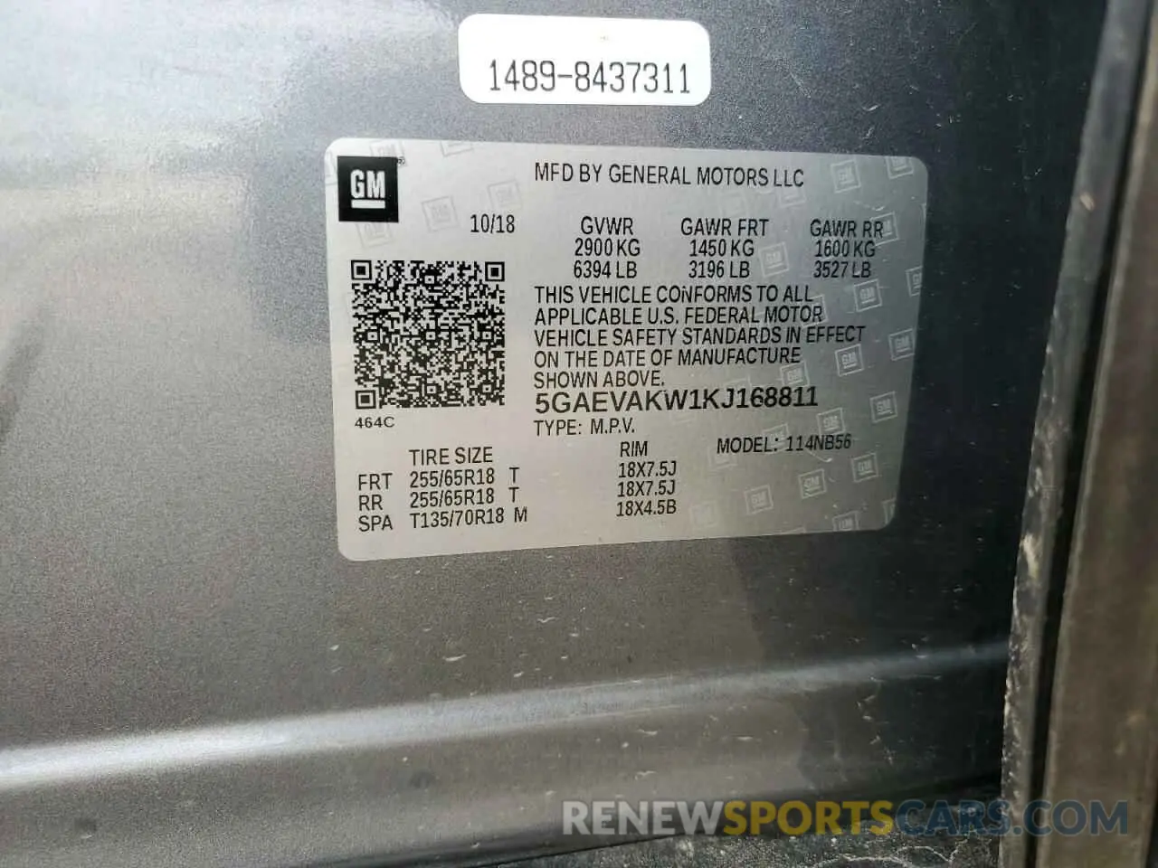 13 Photograph of a damaged car 5GAEVAKW1KJ168811 BUICK ENCLAVE 2019