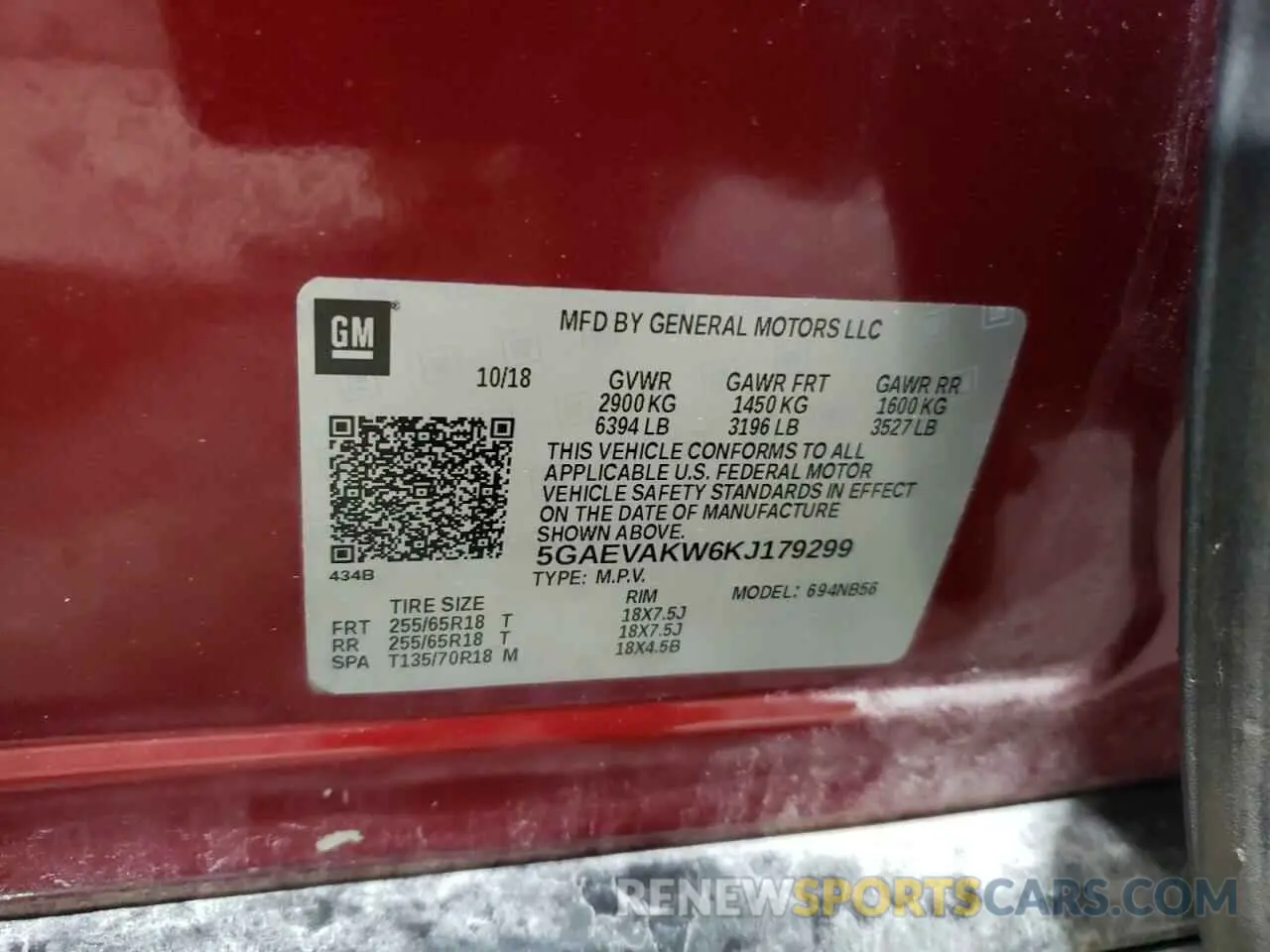 13 Photograph of a damaged car 5GAEVAKW6KJ179299 BUICK ENCLAVE 2019