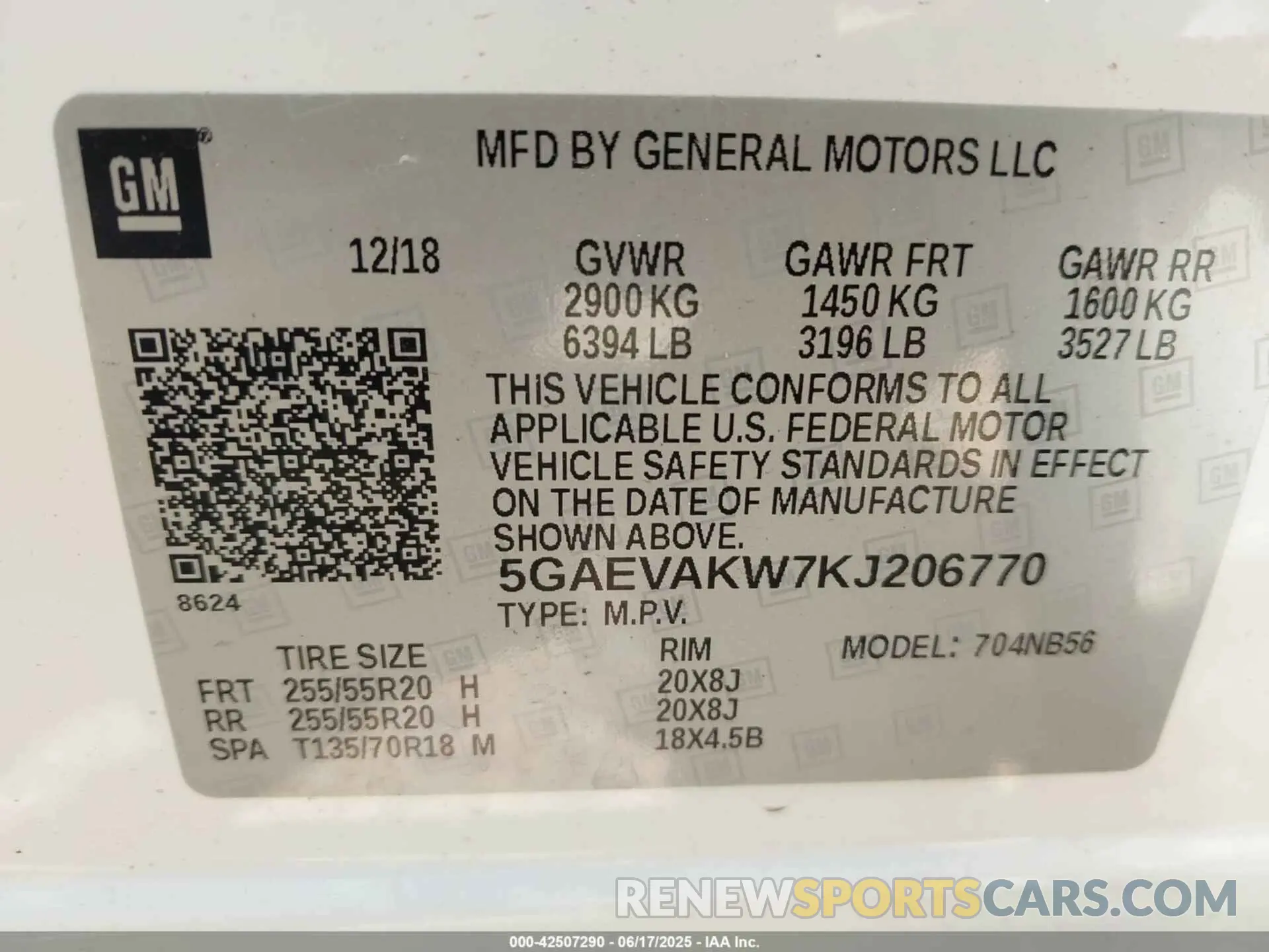 9 Photograph of a damaged car 5GAEVAKW7KJ206770 BUICK ENCLAVE 2019