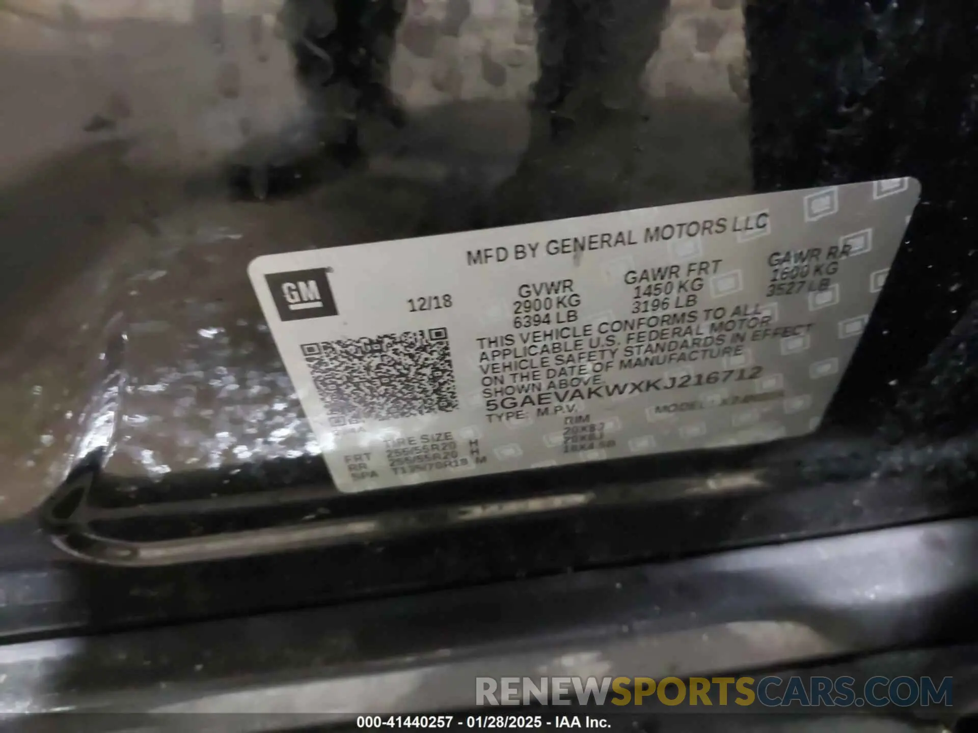 9 Photograph of a damaged car 5GAEVAKWXKJ216712 BUICK ENCLAVE 2019