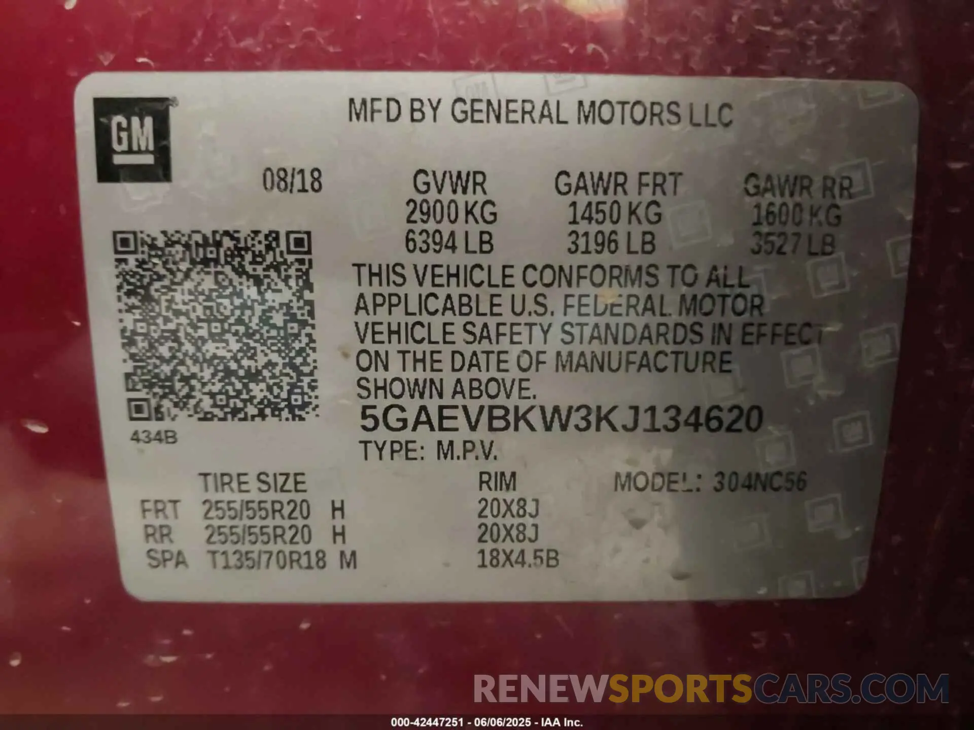 9 Photograph of a damaged car 5GAEVBKW3KJ134620 BUICK ENCLAVE 2019