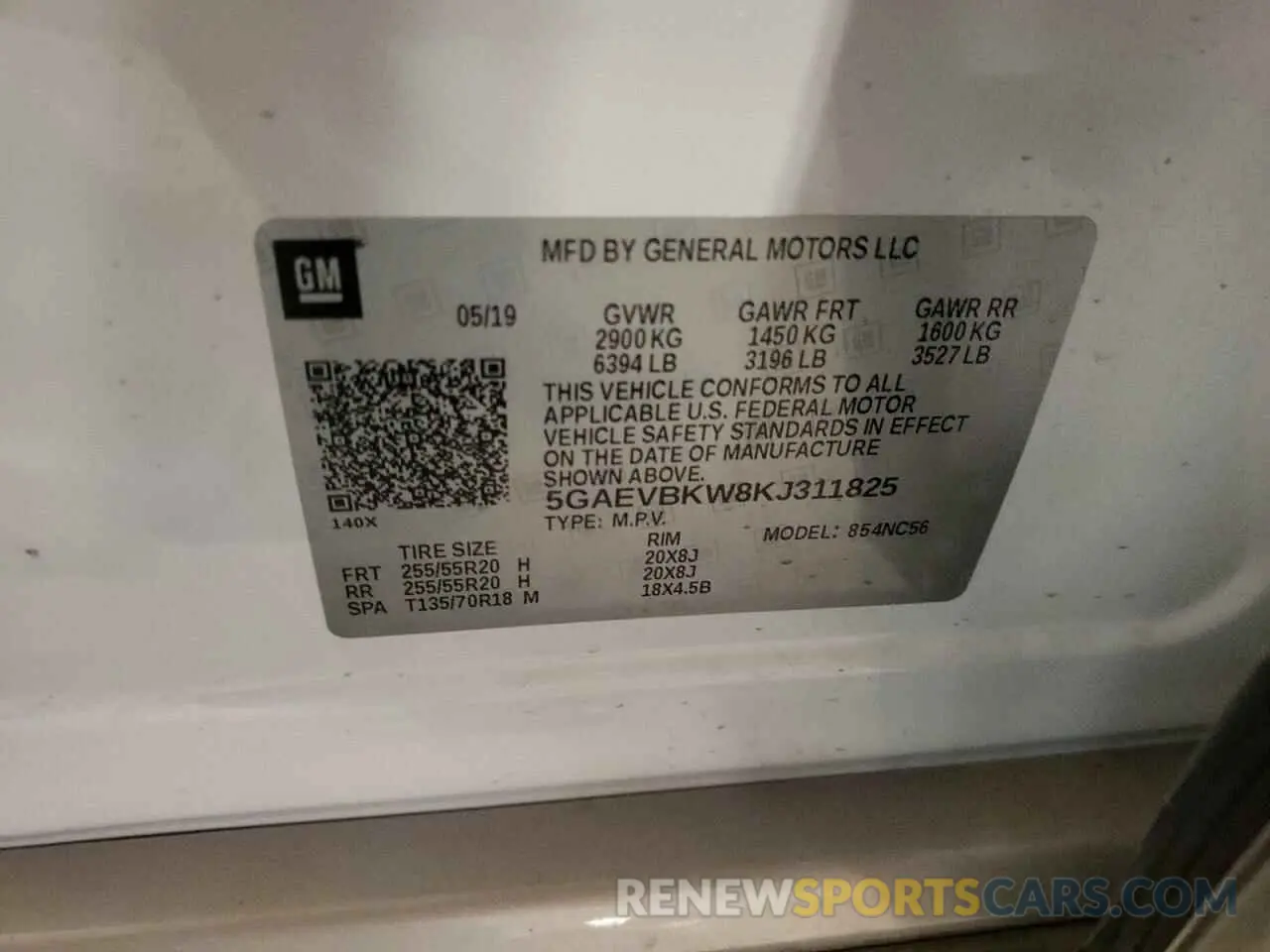 14 Photograph of a damaged car 5GAEVBKW8KJ311825 BUICK ENCLAVE 2019