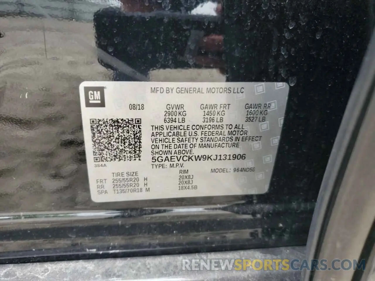14 Photograph of a damaged car 5GAEVCKW9KJ131906 BUICK ENCLAVE 2019