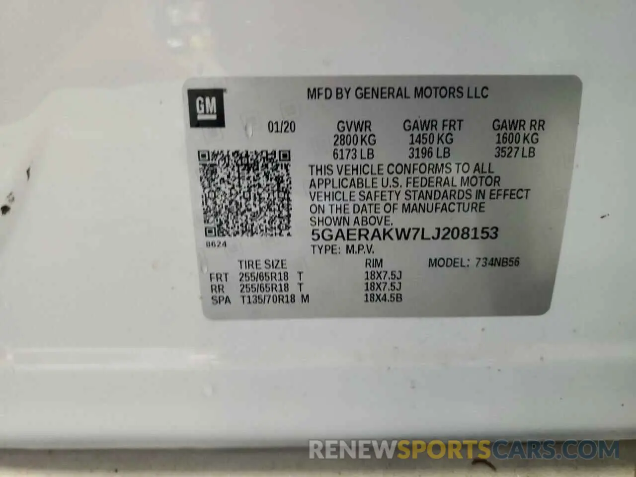 13 Photograph of a damaged car 5GAERAKW7LJ208153 BUICK ENCLAVE 2020