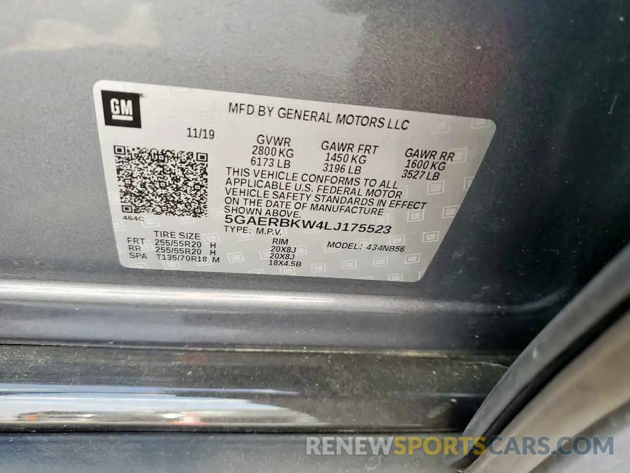 12 Photograph of a damaged car 5GAERBKW4LJ175523 BUICK ENCLAVE 2020