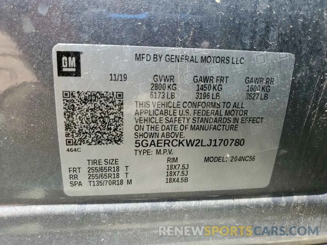 13 Photograph of a damaged car 5GAERCKW2LJ170780 BUICK ENCLAVE 2020