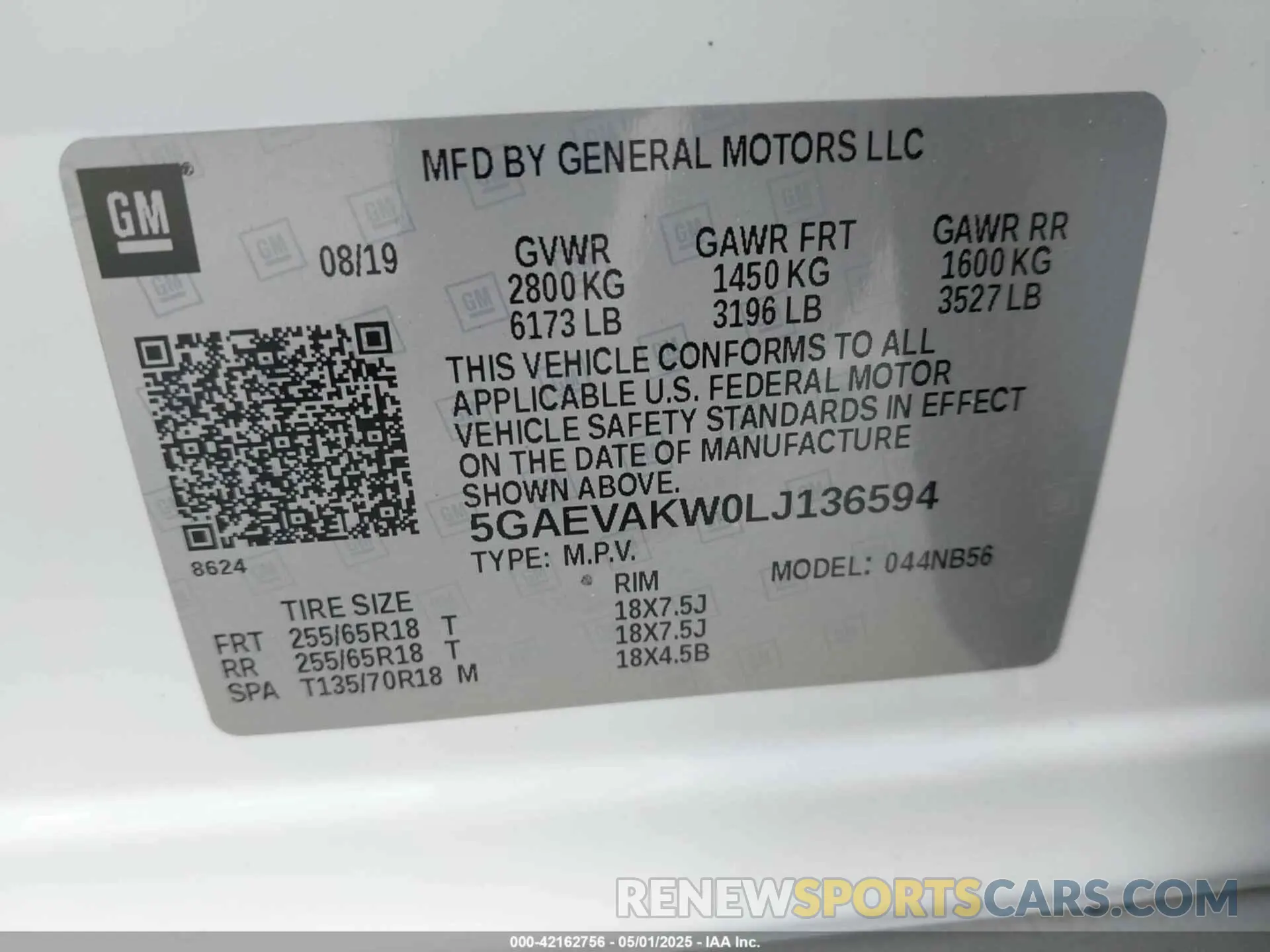 9 Photograph of a damaged car 5GAEVAKW0LJ136594 BUICK ENCLAVE 2020