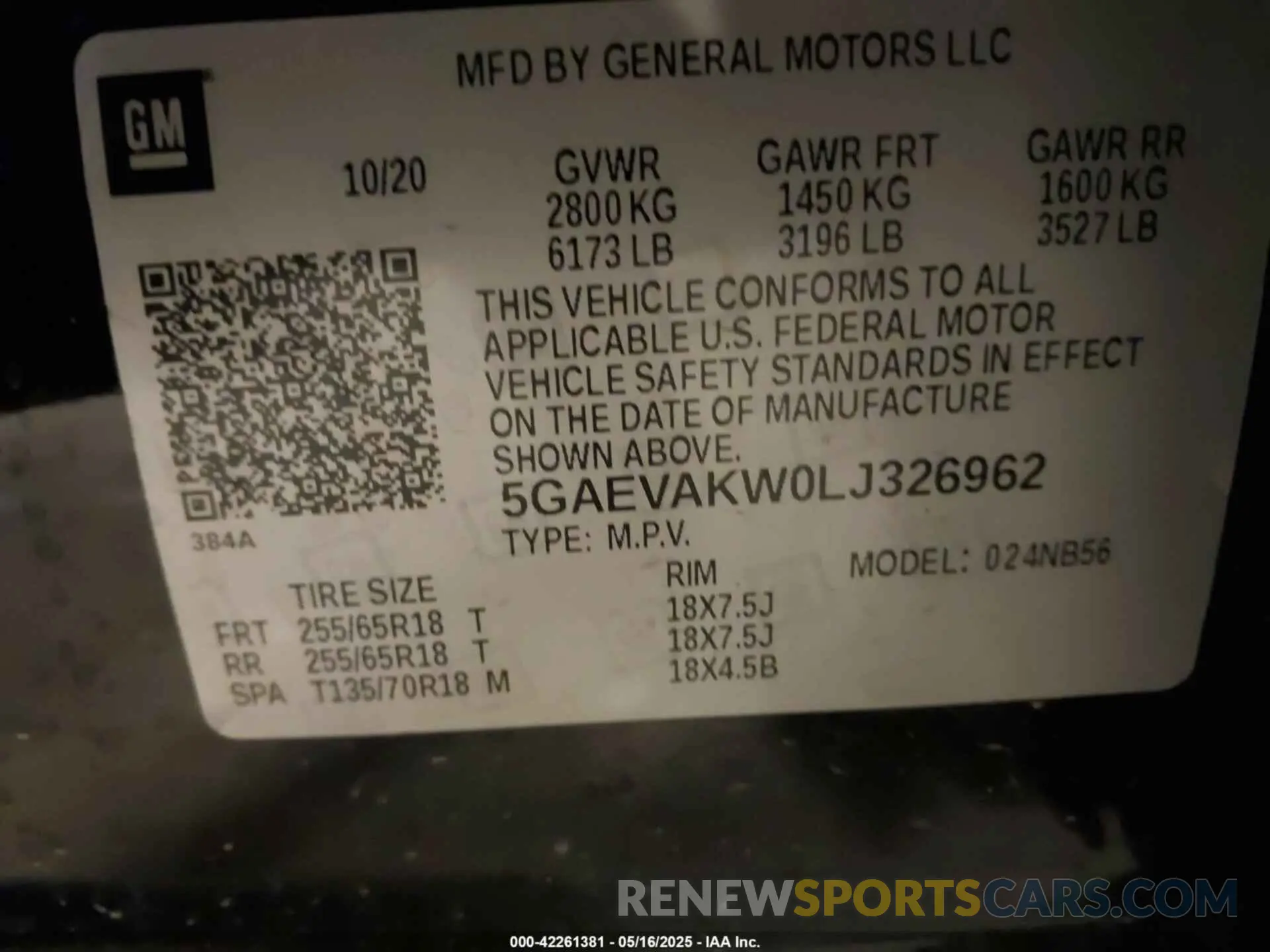 9 Photograph of a damaged car 5GAEVAKW0LJ326962 BUICK ENCLAVE 2020