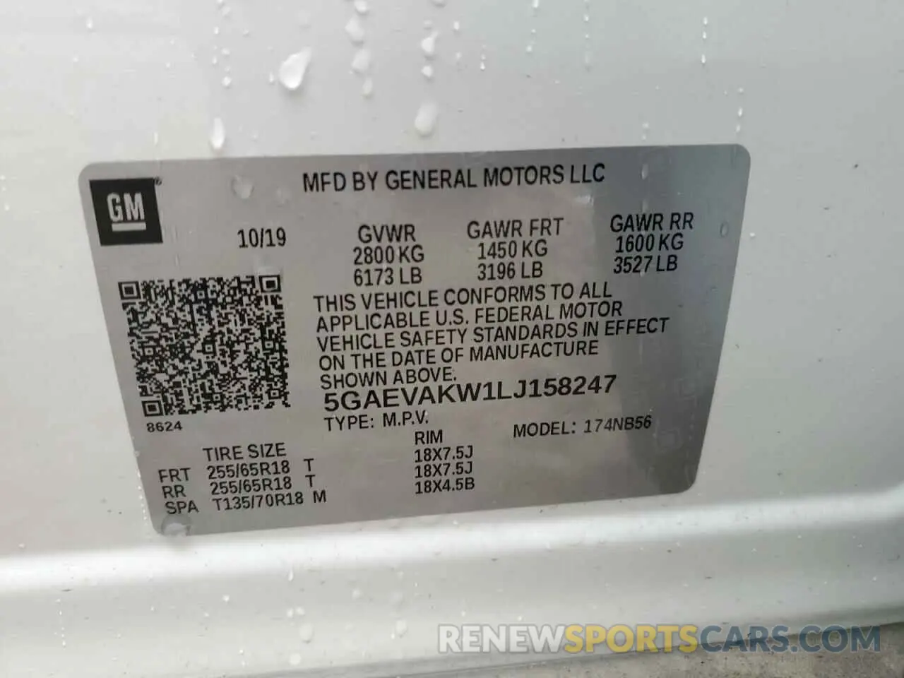 13 Photograph of a damaged car 5GAEVAKW1LJ158247 BUICK ENCLAVE 2020