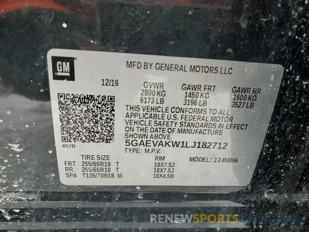 15 Photograph of a damaged car 5GAEVAKW1LJ182712 BUICK ENCLAVE 2020