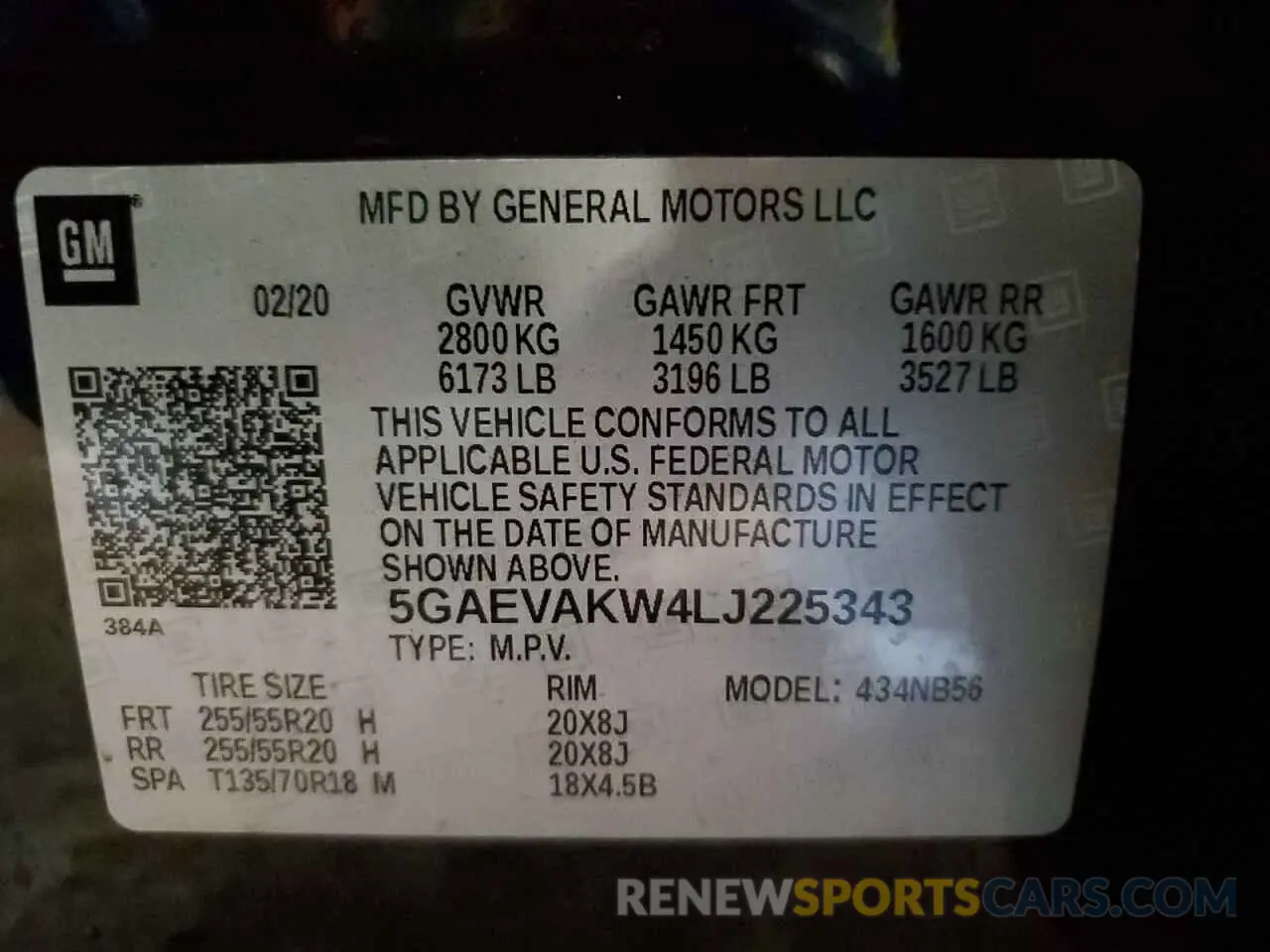 13 Photograph of a damaged car 5GAEVAKW4LJ225343 BUICK ENCLAVE 2020