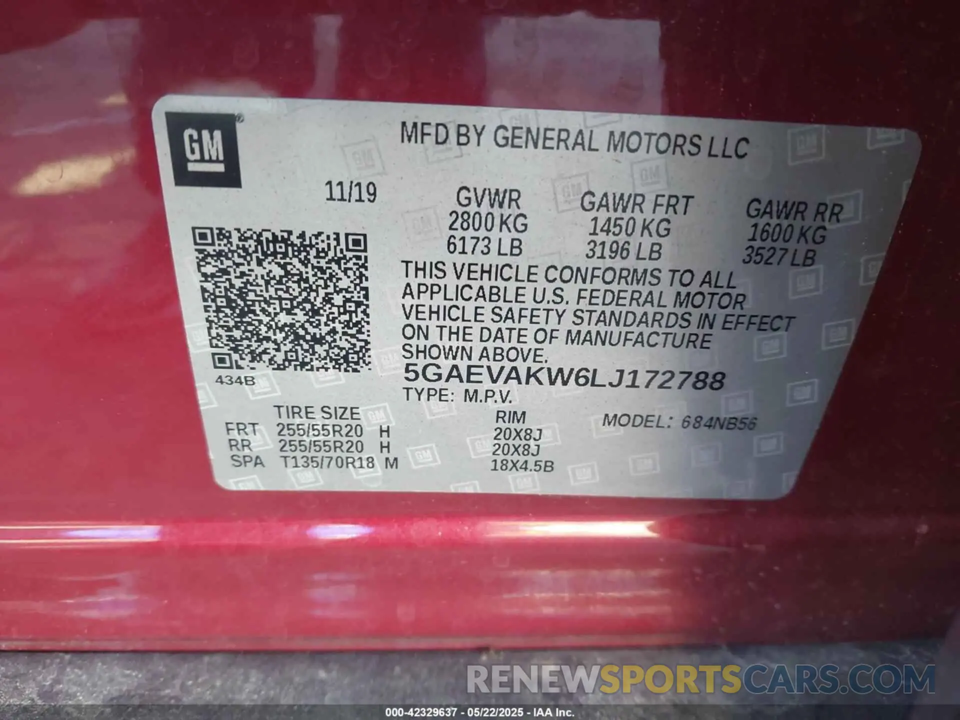 9 Photograph of a damaged car 5GAEVAKW6LJ172788 BUICK ENCLAVE 2020