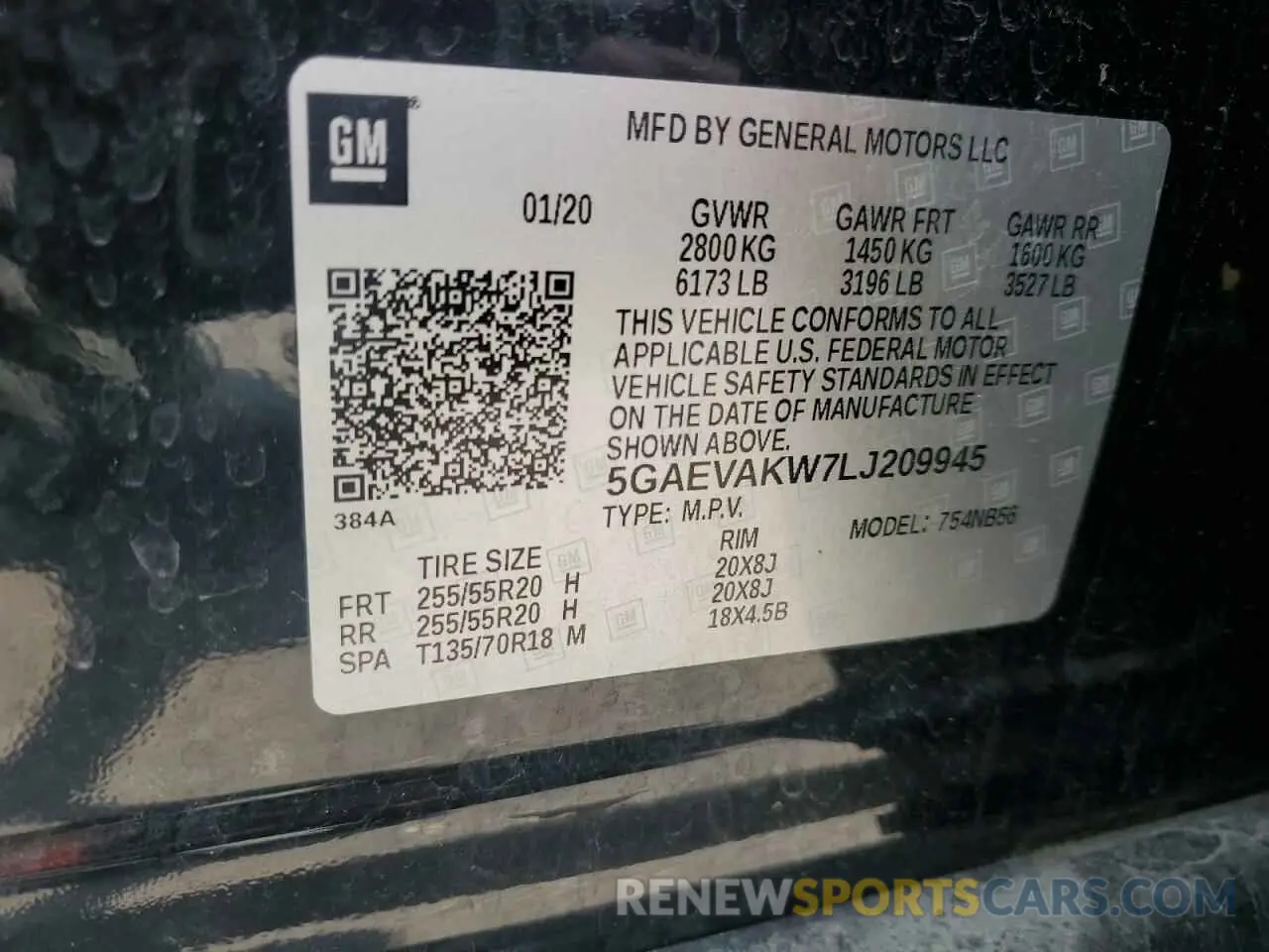 12 Photograph of a damaged car 5GAEVAKW7LJ209945 BUICK ENCLAVE 2020