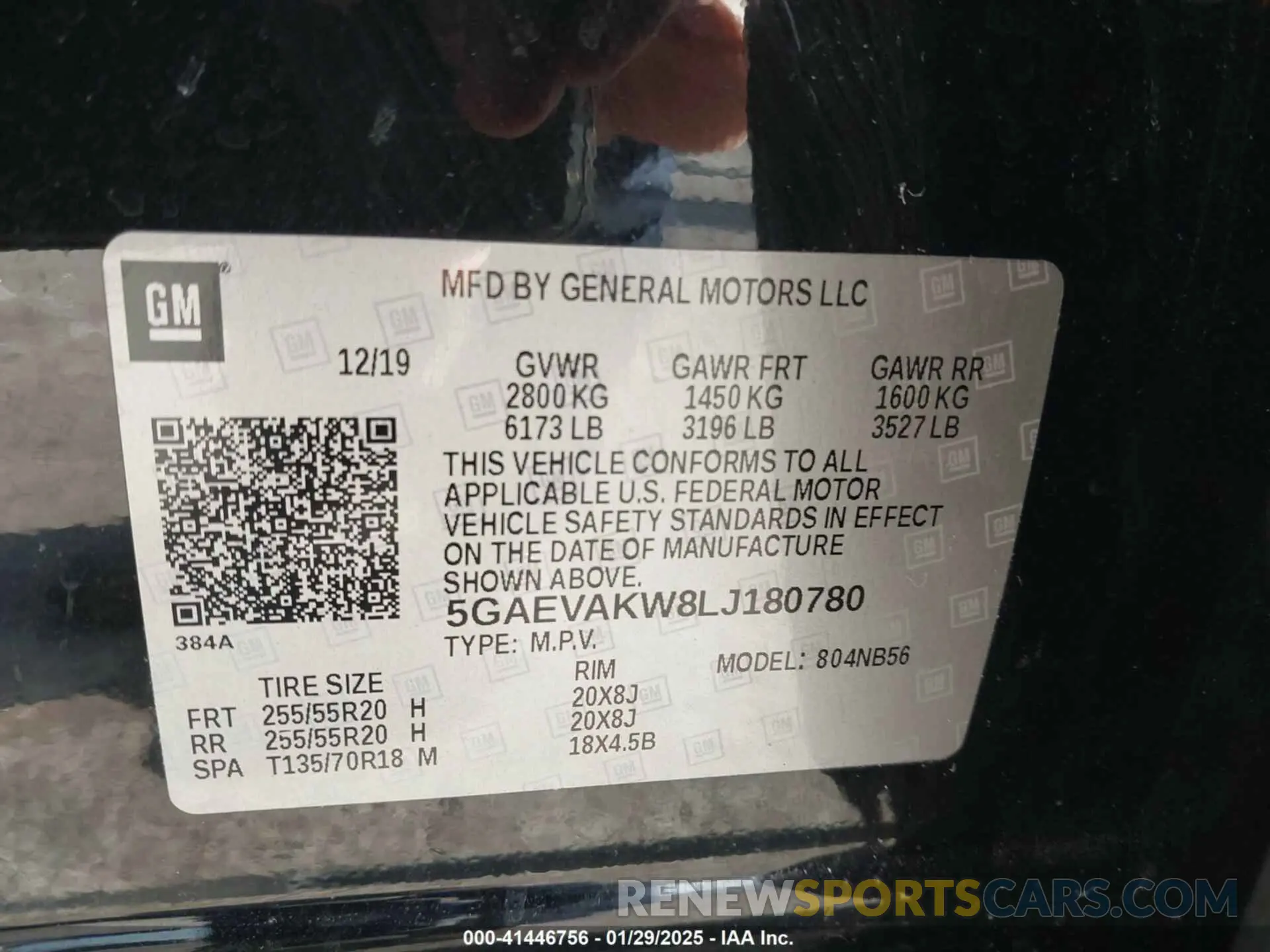 9 Photograph of a damaged car 5GAEVAKW8LJ180780 BUICK ENCLAVE 2020