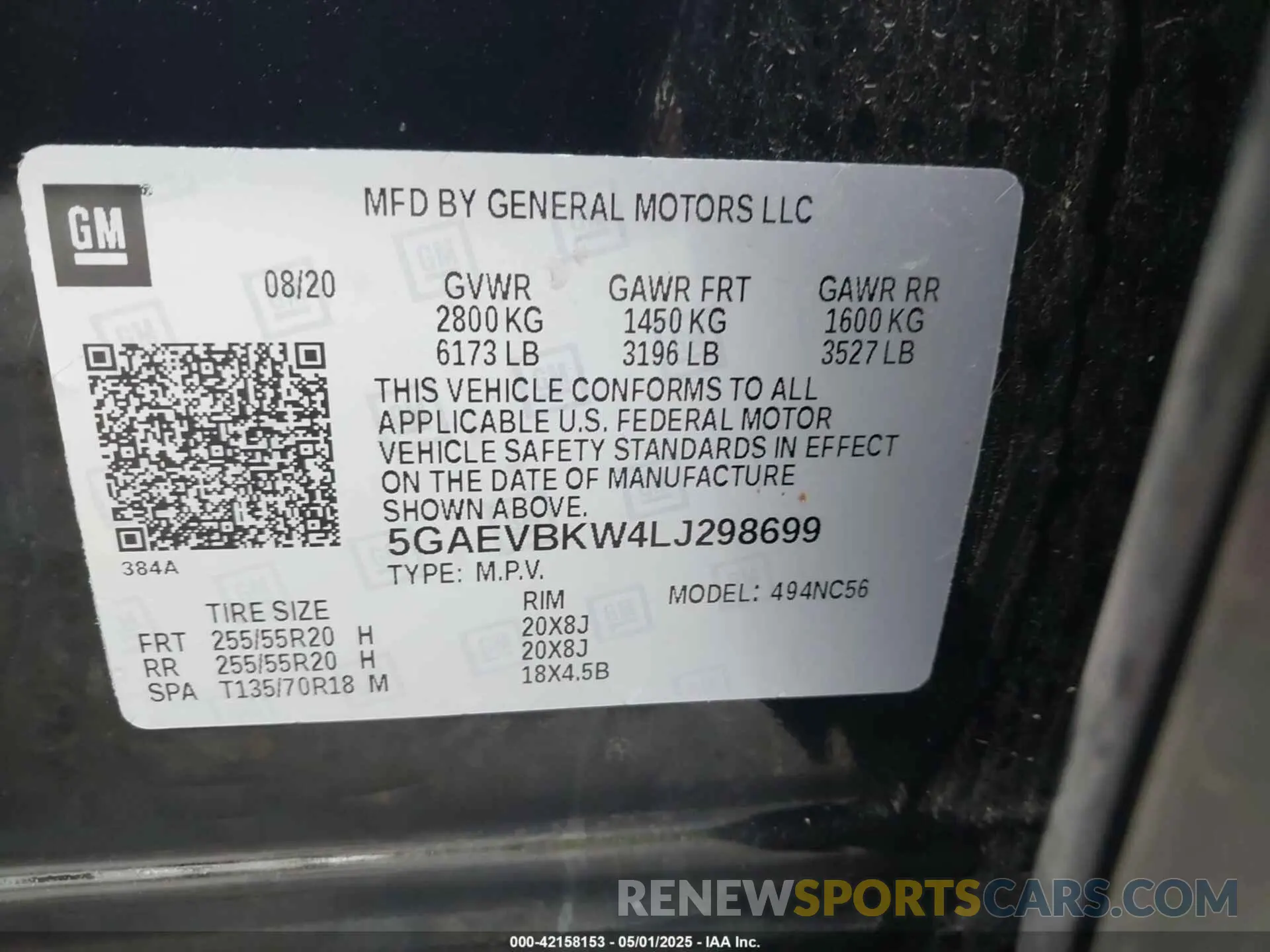 9 Photograph of a damaged car 5GAEVBKW4LJ298699 BUICK ENCLAVE 2020