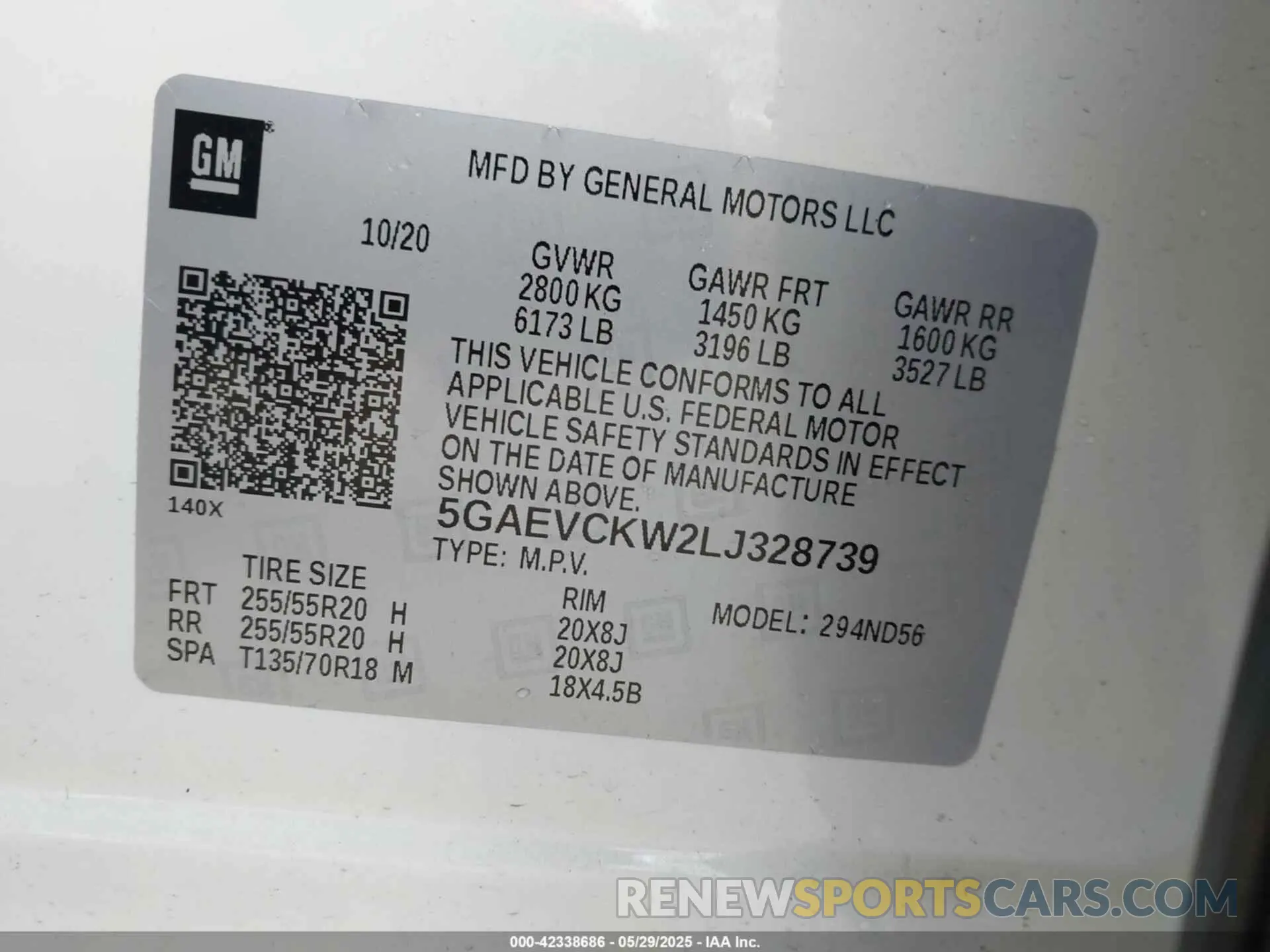 9 Photograph of a damaged car 5GAEVCKW2LJ328739 BUICK ENCLAVE 2020