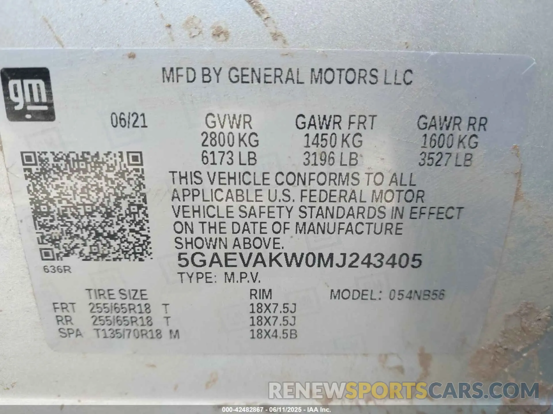 9 Photograph of a damaged car 5GAEVAKW0MJ243405 BUICK ENCLAVE 2021