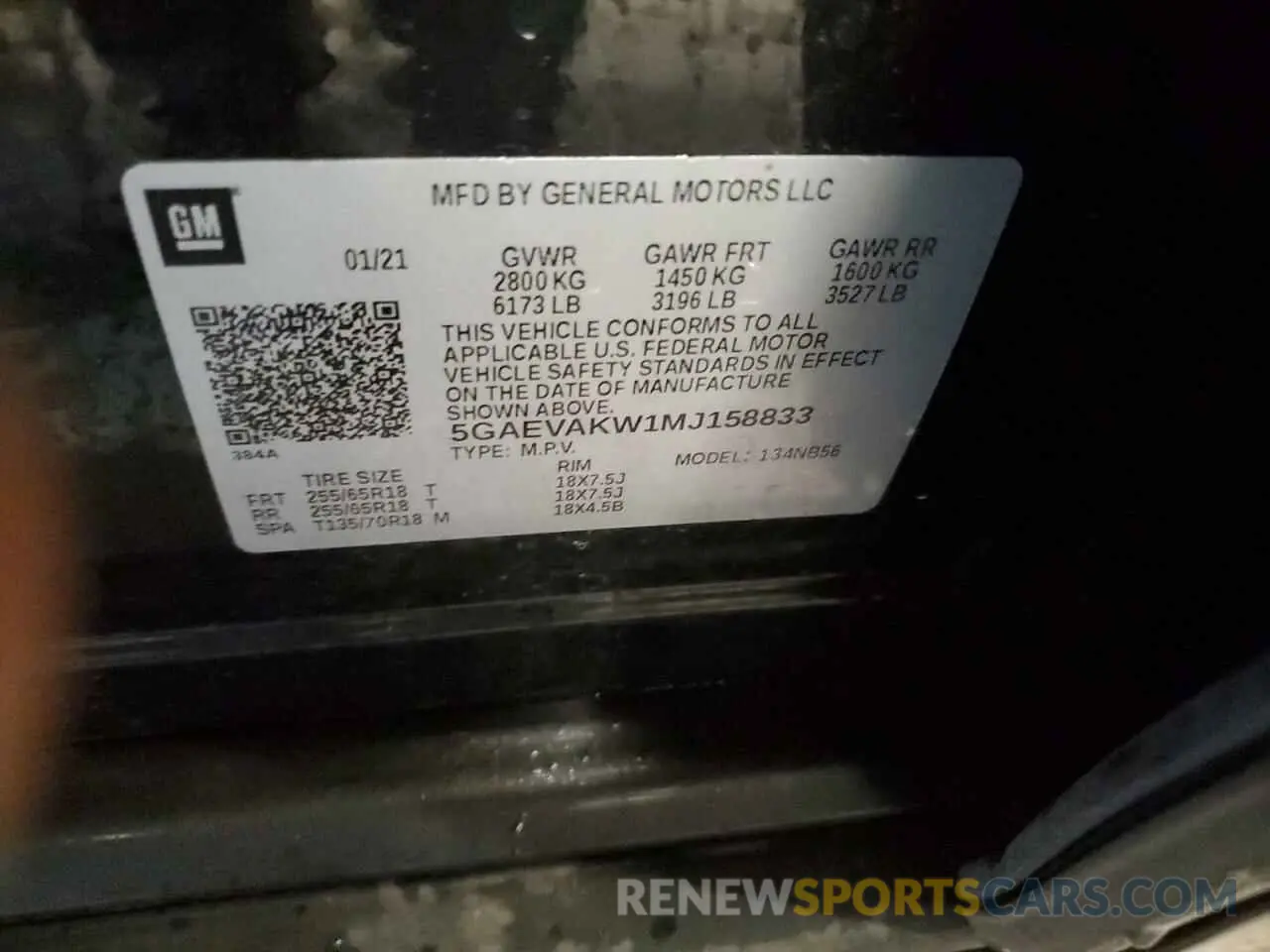 13 Photograph of a damaged car 5GAEVAKW1MJ158833 BUICK ENCLAVE 2021