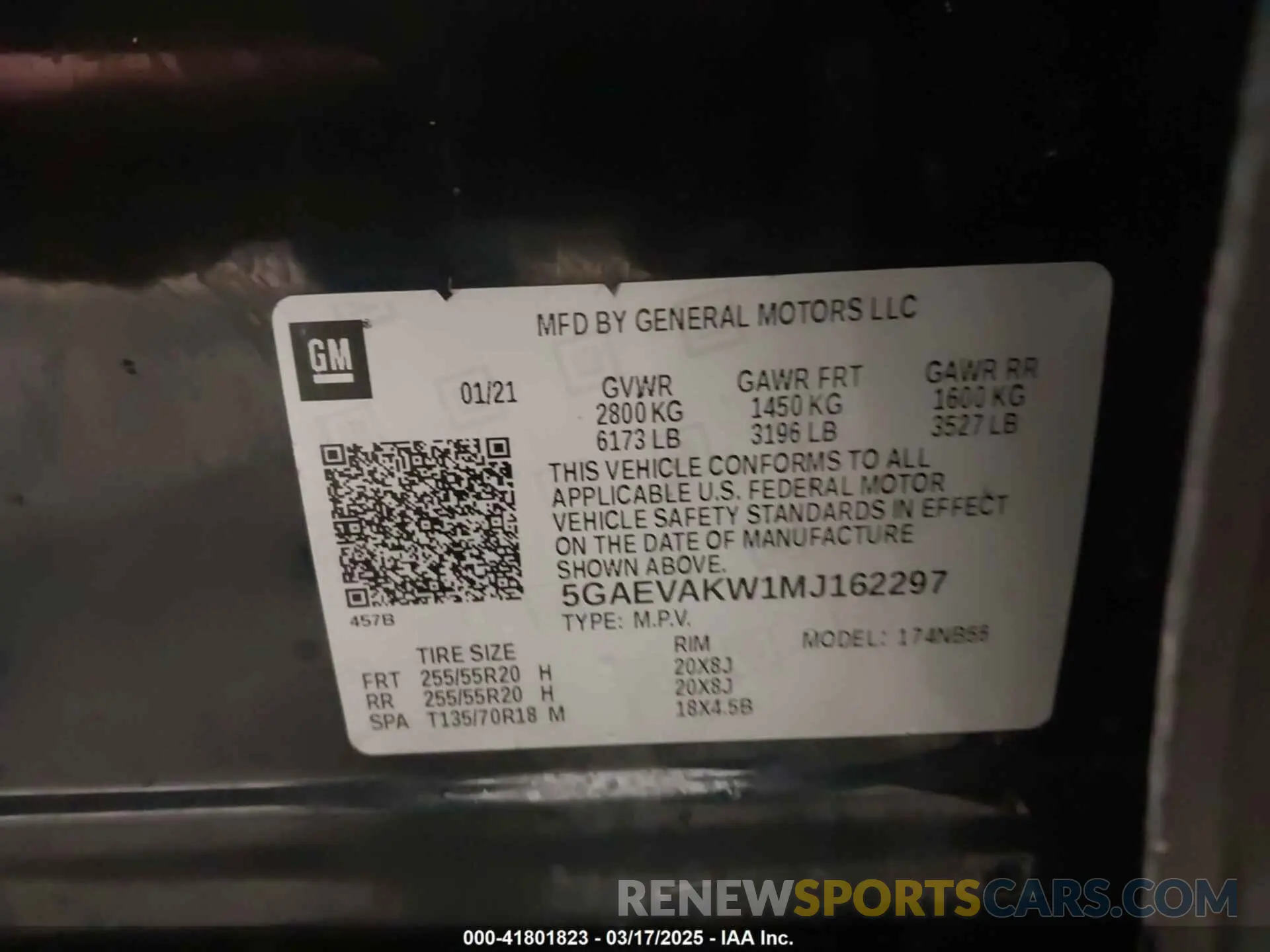 9 Photograph of a damaged car 5GAEVAKW1MJ162297 BUICK ENCLAVE 2021