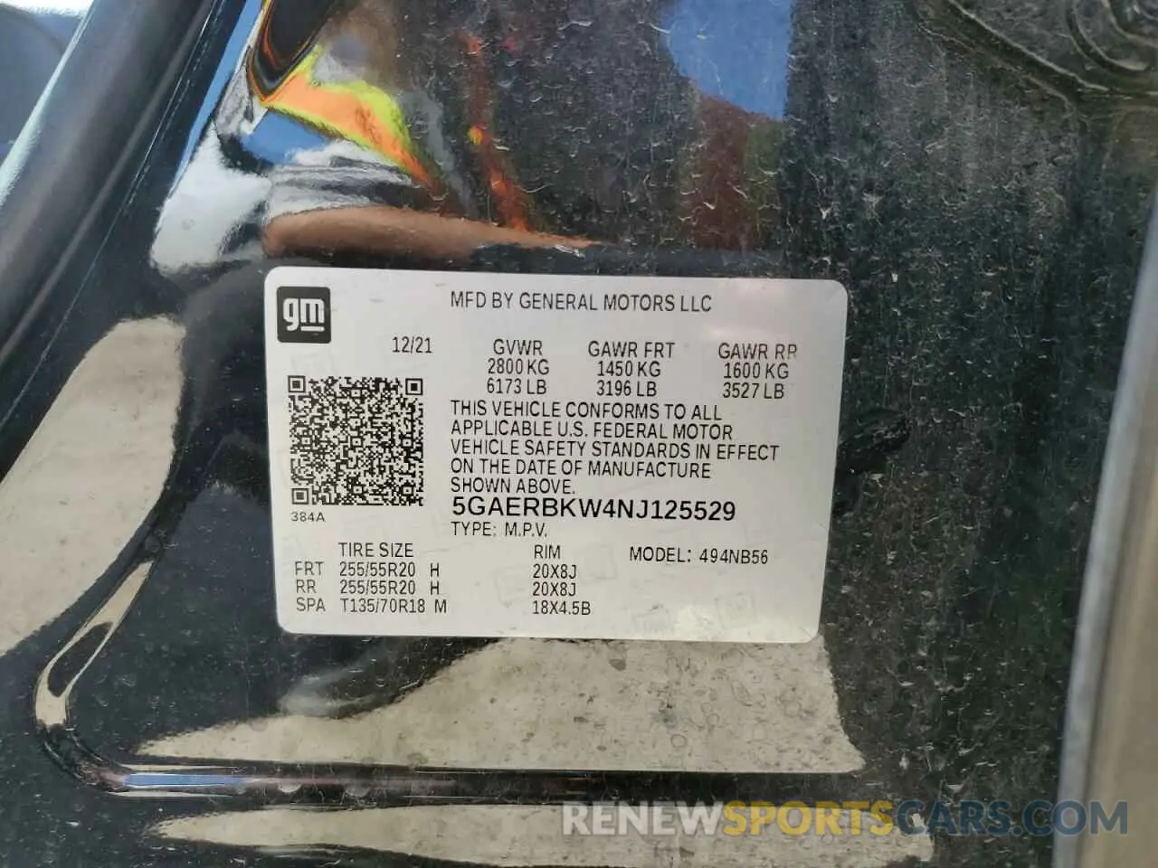 13 Photograph of a damaged car 5GAERBKW4NJ125529 BUICK ENCLAVE 2022