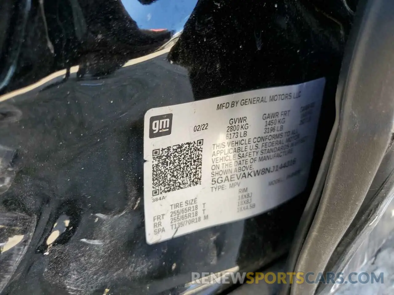 13 Photograph of a damaged car 5GAEVAKW8NJ144316 BUICK ENCLAVE 2022