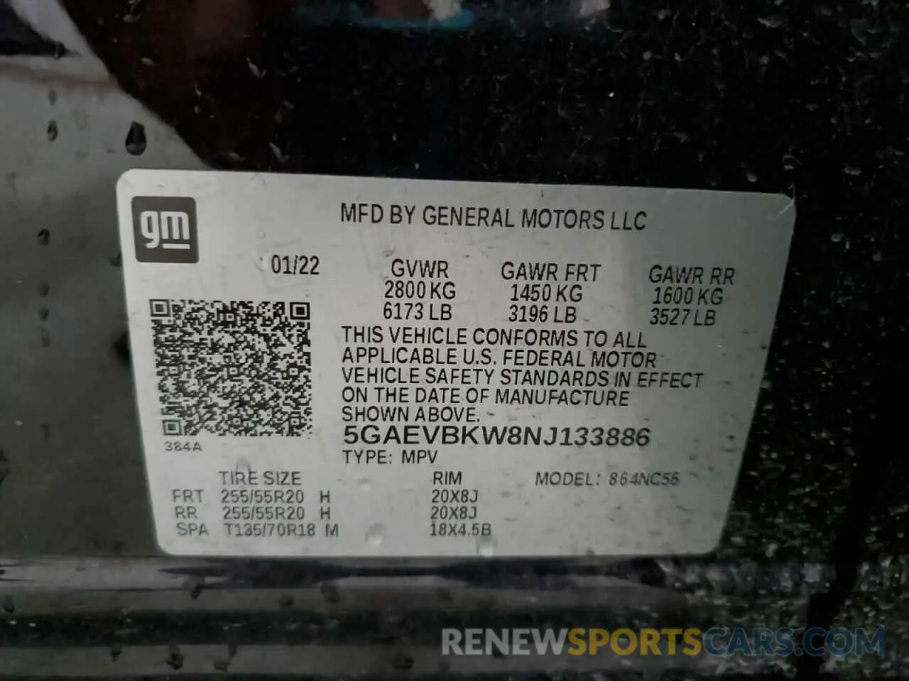 13 Photograph of a damaged car 5GAEVBKW8NJ133886 BUICK ENCLAVE 2022