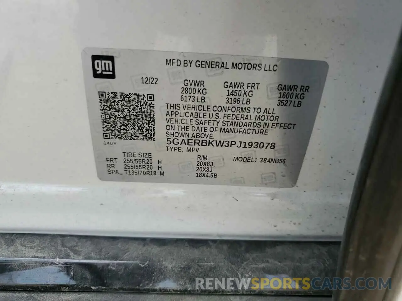 14 Photograph of a damaged car 5GAERBKW3PJ193078 BUICK ENCLAVE 2023